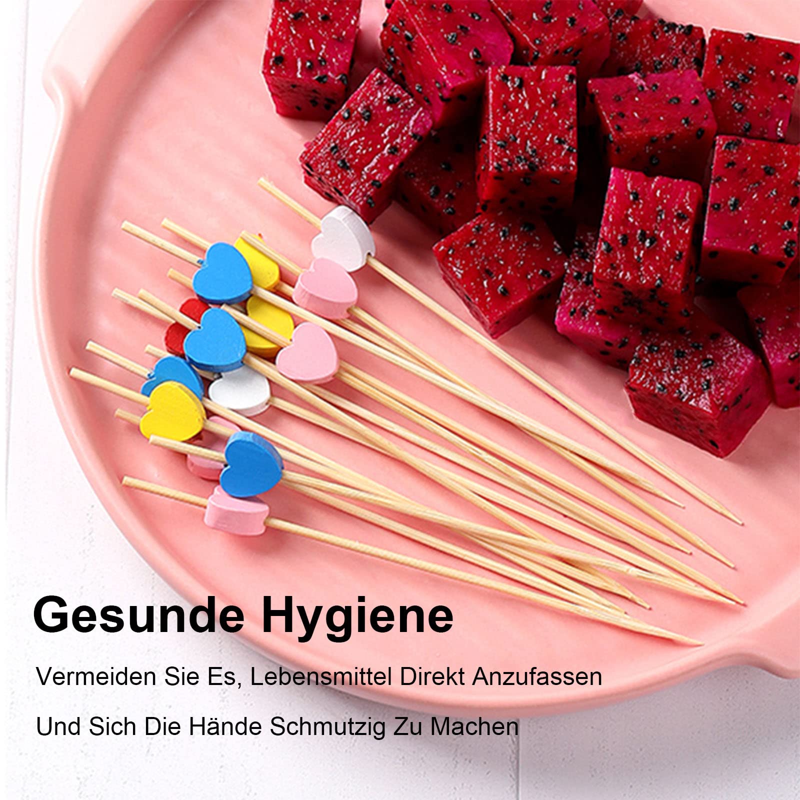 300 Stuzzicadenti Decorativi Per Cocktail - 3 Stili: Stelle, Cuori E Fiori, Lunghezza 12 Cm - Foto 7