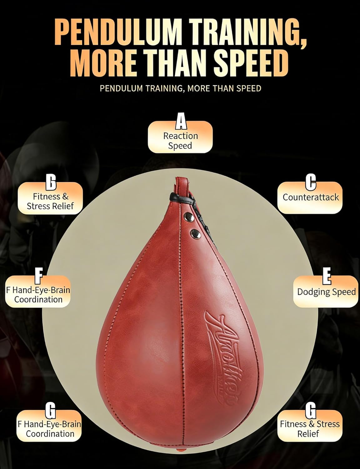 Boxing Speed Punching Bag MMA Training Speed Ball Hanging Swivel Reflex Bag Equipment Workout Kicking Martial Arts Home Gym Exercise Speedball - Image 3