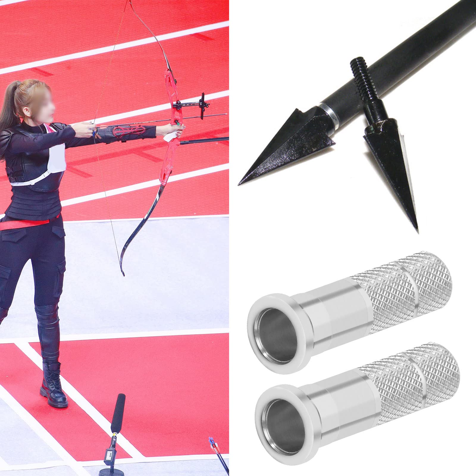 Yardwe Lot De 50 Inserts De Flèche En Aluminium Pour Arbres