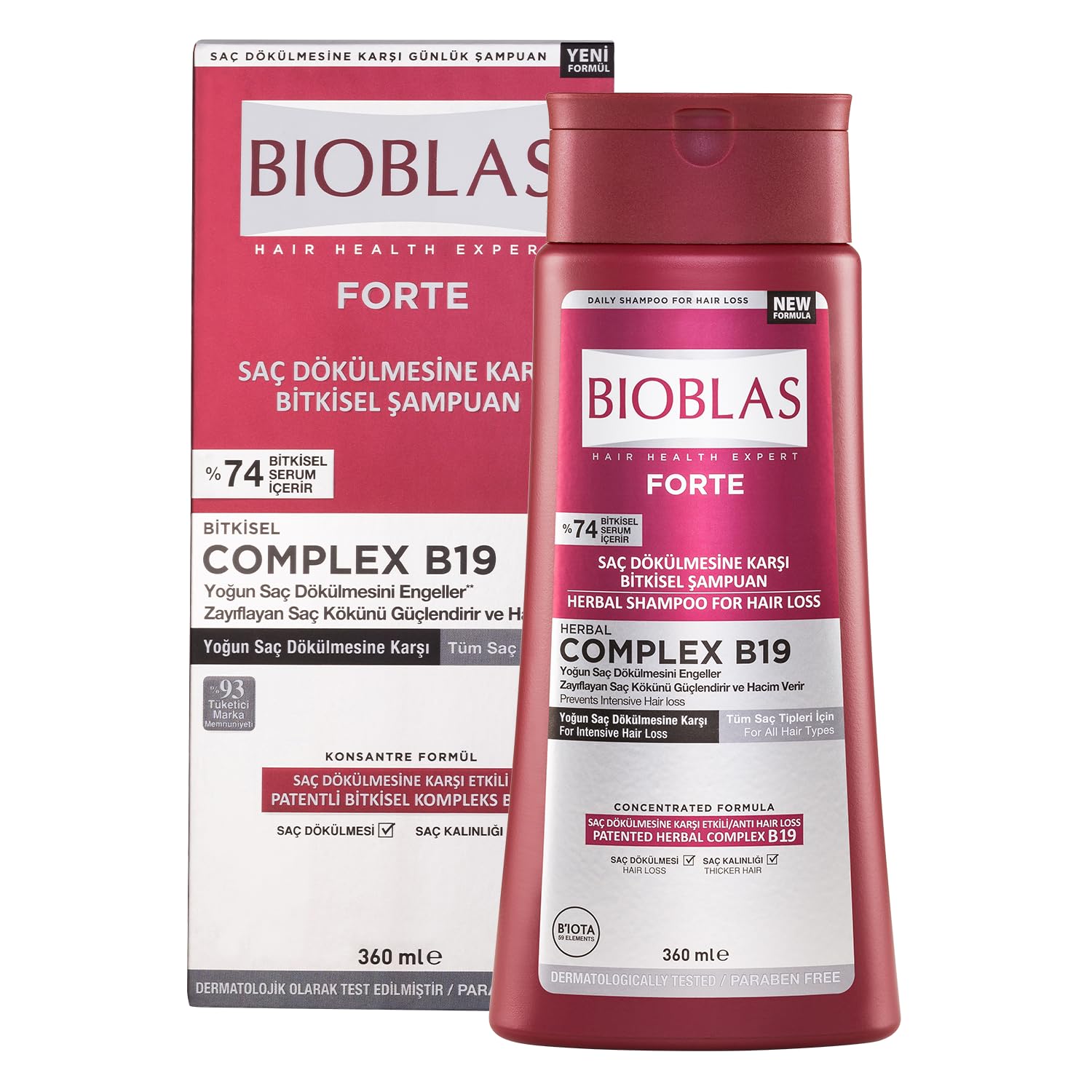 Bioblas Forte 360 ml Saç Dökülmelerine Karşı Şampuan