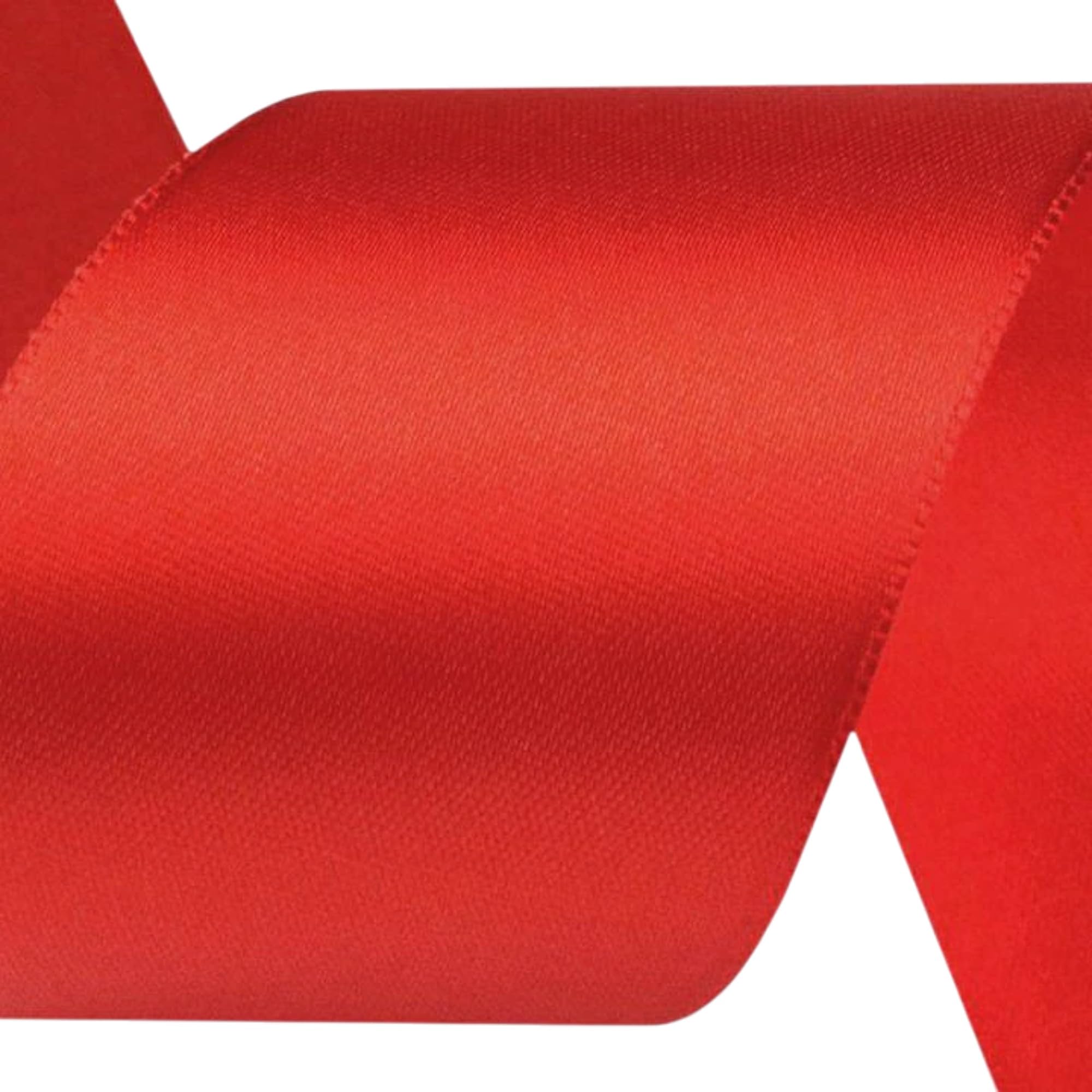 cyclingcolors Satin Polyester Ribbon - 40mm x 22m - Gift Wrap Ribbon for Packaging, Decoration, Birthday, Cakes, Sewing, Crafts & Floristry - Red