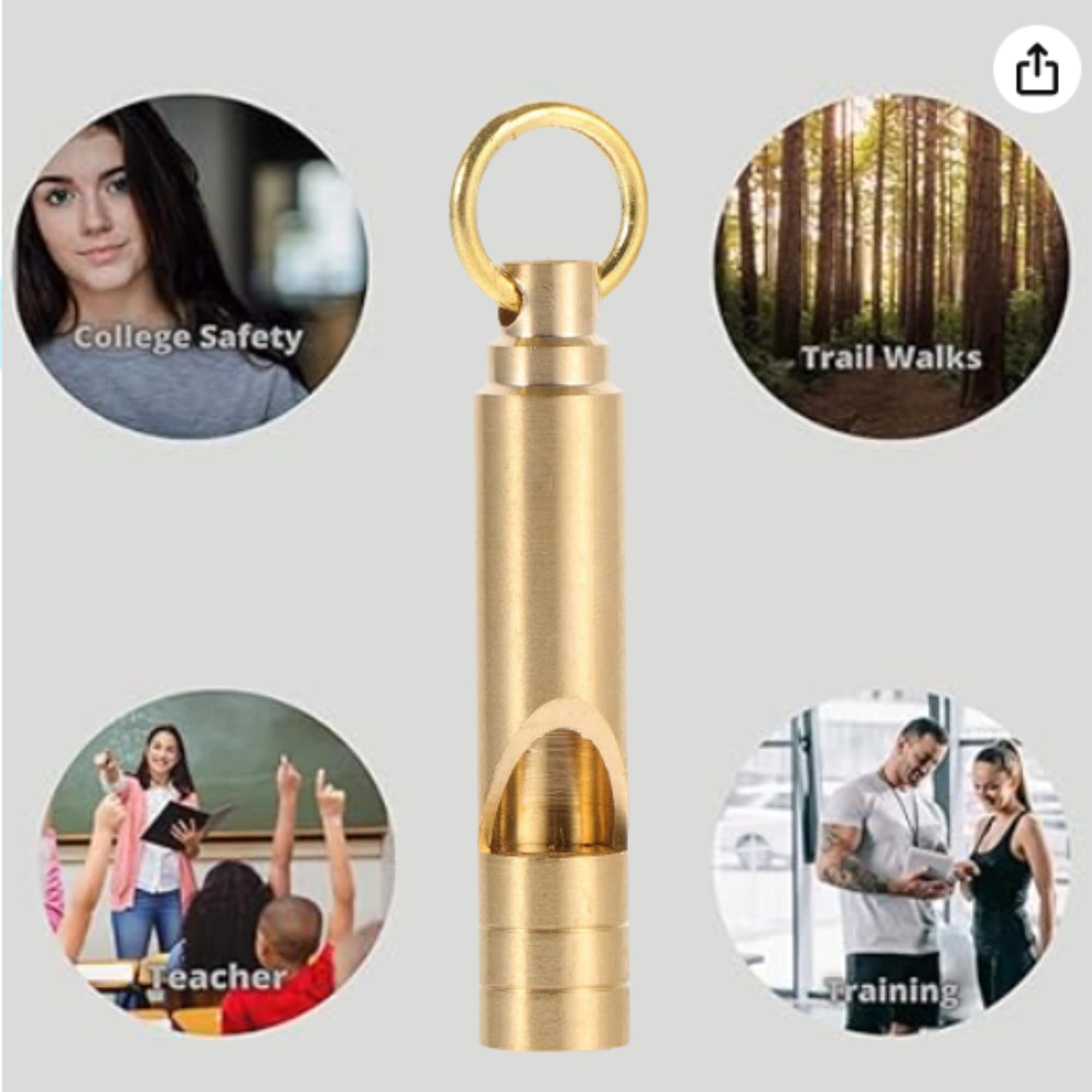 Amazon.com : FUTURESTEPS Brass Whistles 4 Pack, Emergency Survival