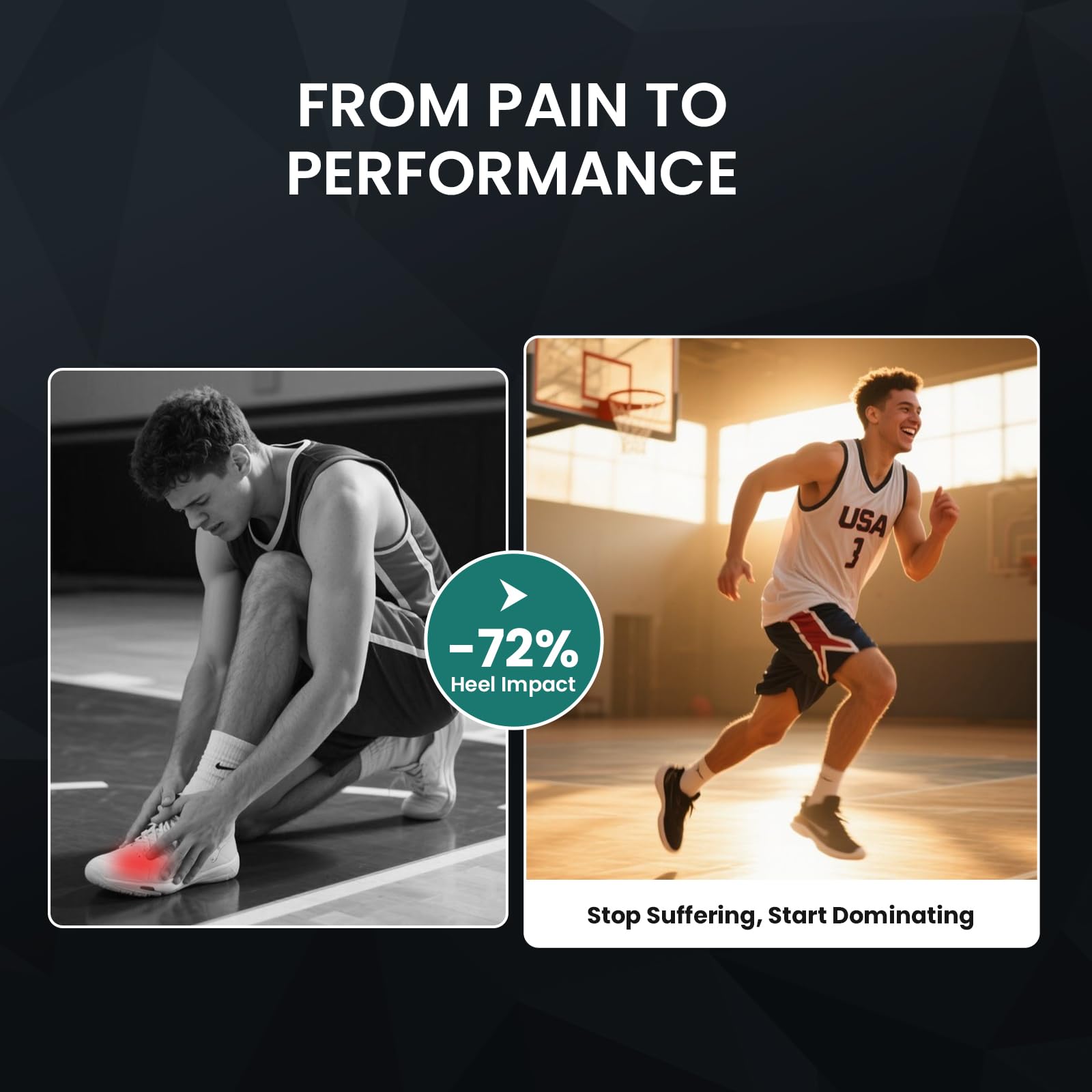 Insoles de fibra de carbono Performance Sports Insoles para correr, baloncesto, atletismo, absorción de impactos extra en la nube, peso ligero, soporte para arco, insertos ortoticos para botas o