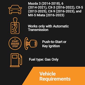 Start-X Car Remote Starter Kit for Mazda 3, 6, CX-3, CX-5, CX-9, MX-5 Miata