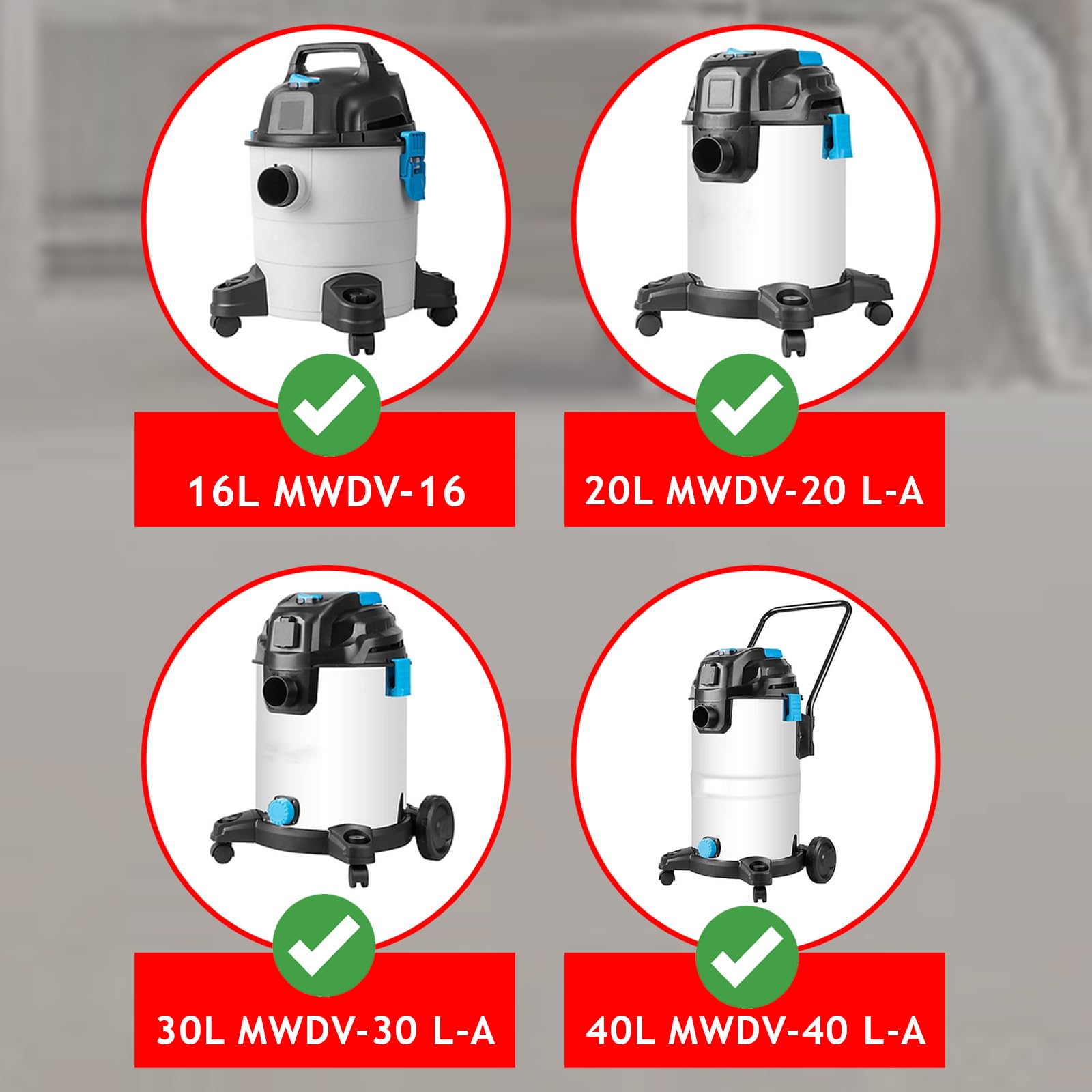 SPARES2GO Wąż do MacAllister 16L MWDV-16 20L MWDV-20 L-A 30L MWDV-30 L-A 40L MWDV-40 L-A odkurzacza (2m)
