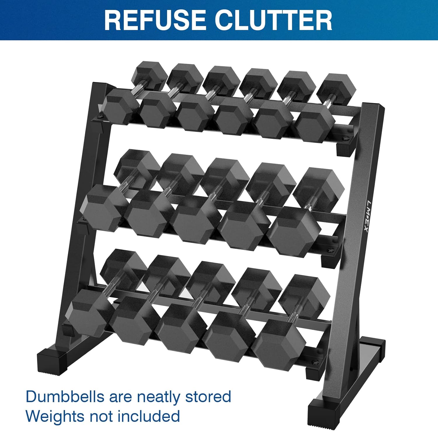 JX FITNESS Dumbbell Rack Stand Weight Rack for Dumbbells Home Gym Storage 3 Tier Holder 1000Lbs(RACK ONLY) : Sports & Outdoors