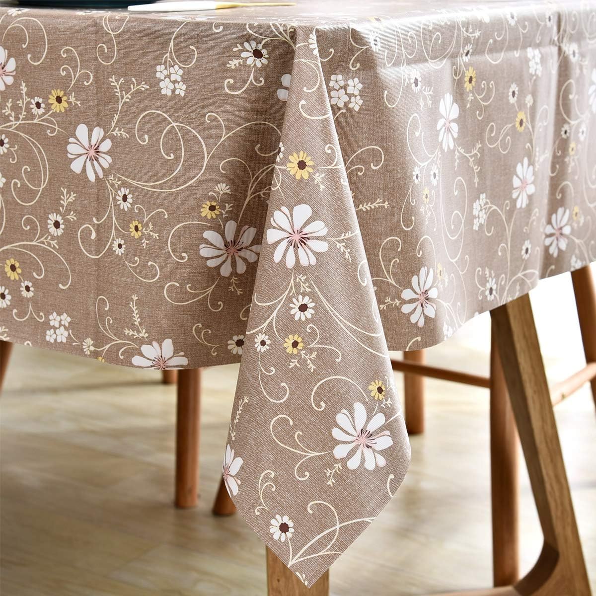 Flаѕh Sаlе Vinyl Oilcloth Tablecloth Rectangle Wipeable Oil-Proof Waterproof PVC Heavy Duty Long Tablecloth Floral Brown Rose 54 x 108 Inch Fеаturеd Prоduсt Vinyl Oilcloth Tablecloth Rectangle Wipeable Oil-Proof Waterproof PVC Heavy Duty Long Tablecloth Floral Brown Rose 54 x 108 Inch