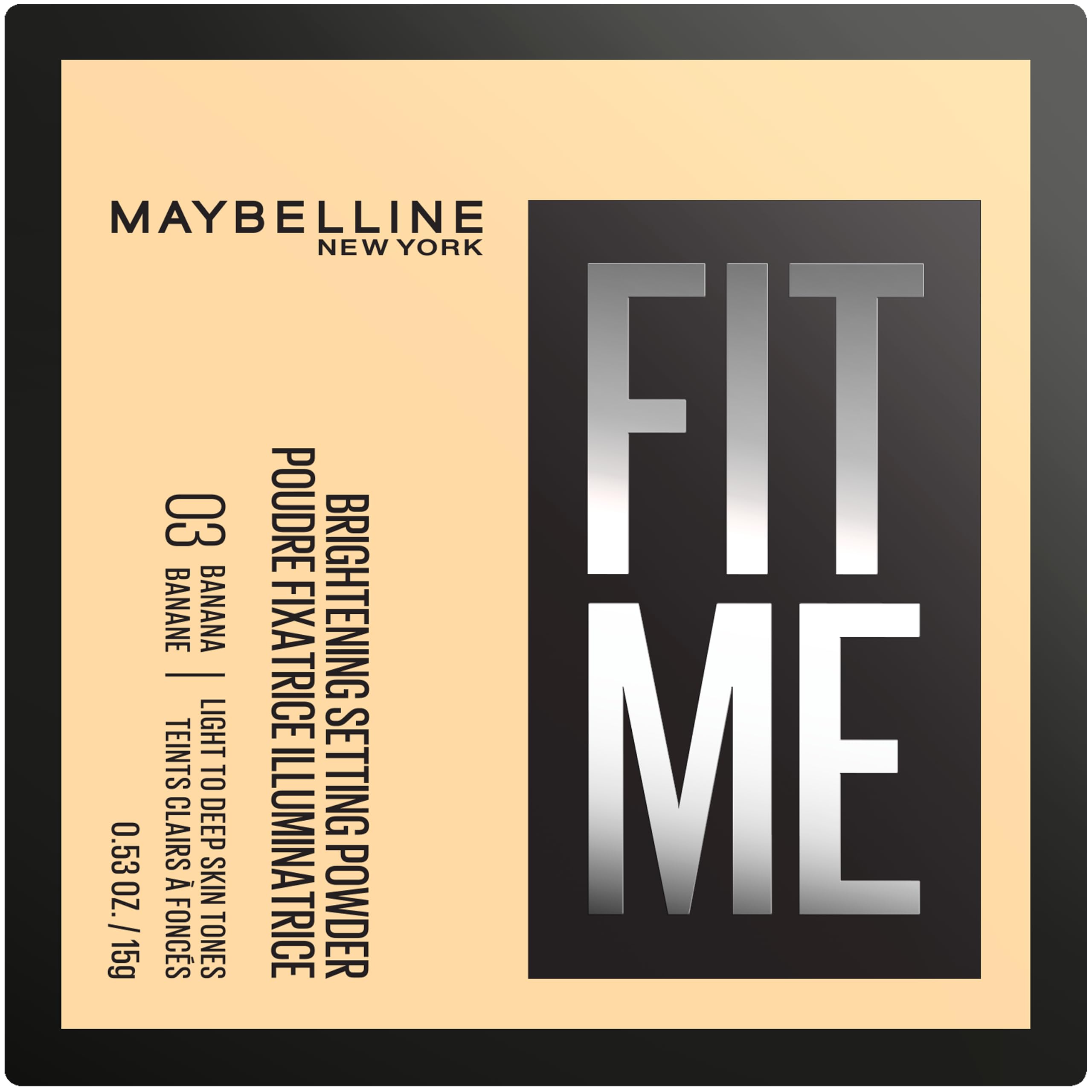 Maybelline Setting Powder Fit Me Loose Powder, 03 Brightening Banana