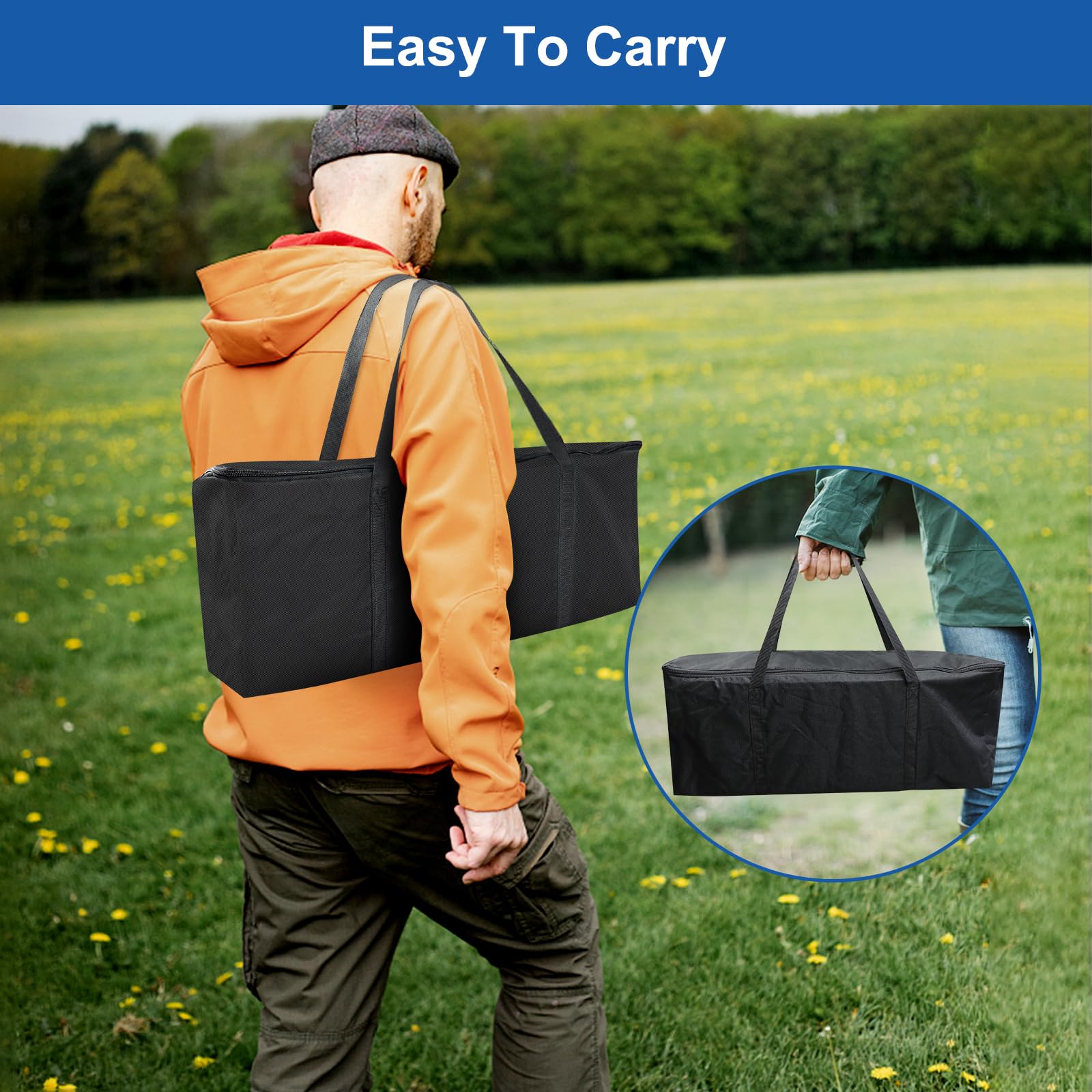 Sac De Rangement Pour Accessoires Barbecue 61 Cm - Toile épaisse, Double Fermeture éclair, Poignée