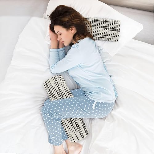 Miniatura 6 de Fundas de almohada decorativas con patrón moderno y elegante, almohada decorativa para el cuello, cilindros de espuma, almohadas de apoyo para