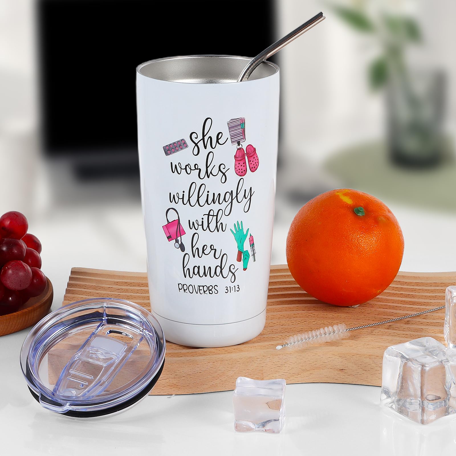 Bayelove Nurse Gifts for Women, Nurses Week Gifts, Nurse Appreciation Gifts, Tumbler Mug Cup Basket Gifts Set for Graduation, Nursing School, Nurse Practitioner