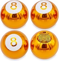 Vista 14 de 4 tapas de vástago de válvula de neumático estilo piscina 8 bolas, cubiertas universales de núcleo de cobre a prueba de polvo para automóviles, SUV