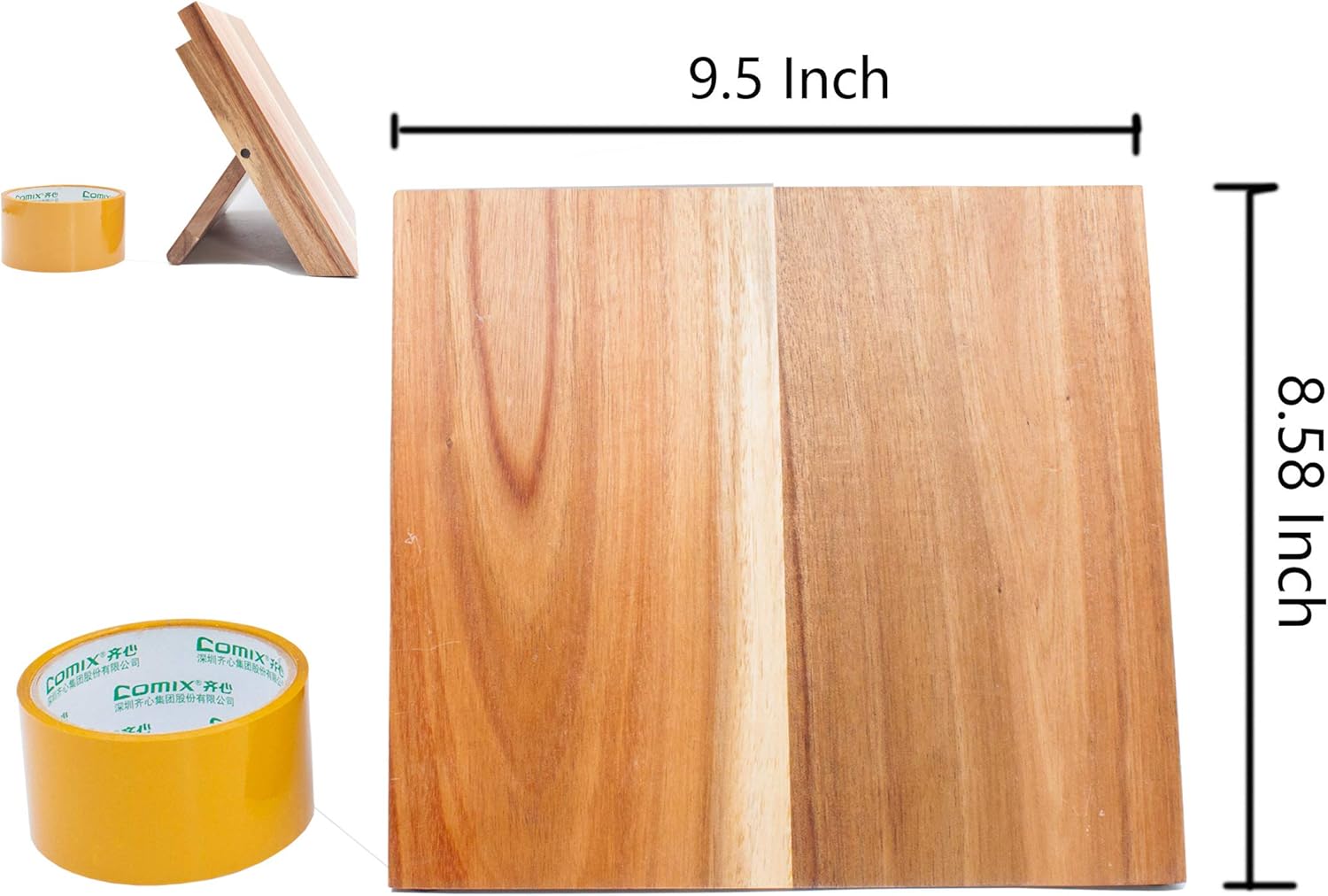 Crazy Clearance Kitory Knife Stand Magnetic Knife Block Acacia Wood Knife Storage Board Kitchen Knives Holder Wooden Cutlery Display Stand Storage Rack with One Side Magnetic, No Need to Assemble(9.5'' W 8.58'' L)