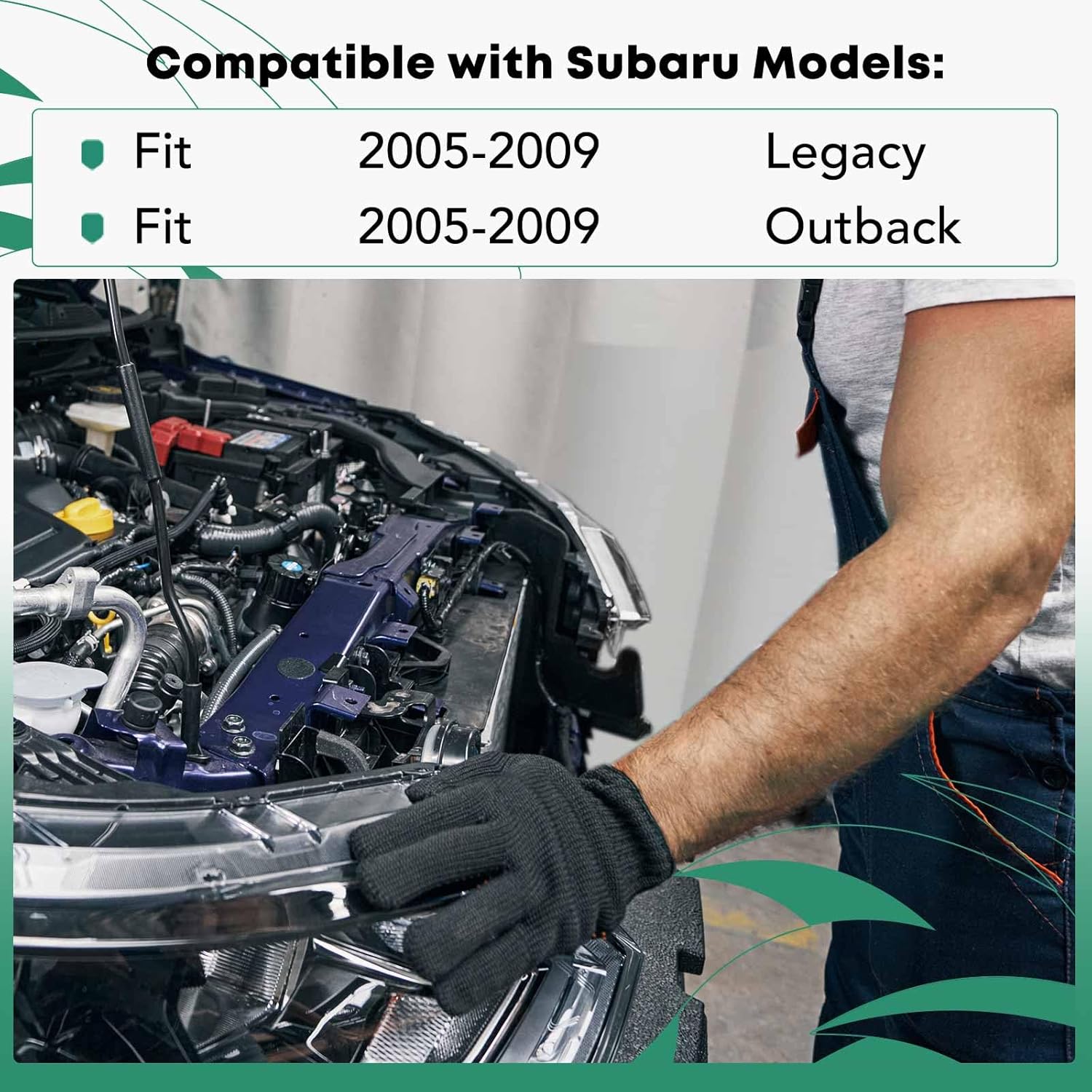 YHTAUTO Upper Radiator Support Tie Bar Fit for Subaru Legacy Outback 2005-2009, Radiator Support Assembly Steel