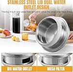 Paquet de 2 2 Liters/68 oz Octagon Pitcher en verre avec lis et goutte d'eau, Pitchers en eau avec poignée pour réfrigérateur, Carafe en verre Borosilicate pour boisson chaude/froide, Extra grand jug pour thé glacé, café.