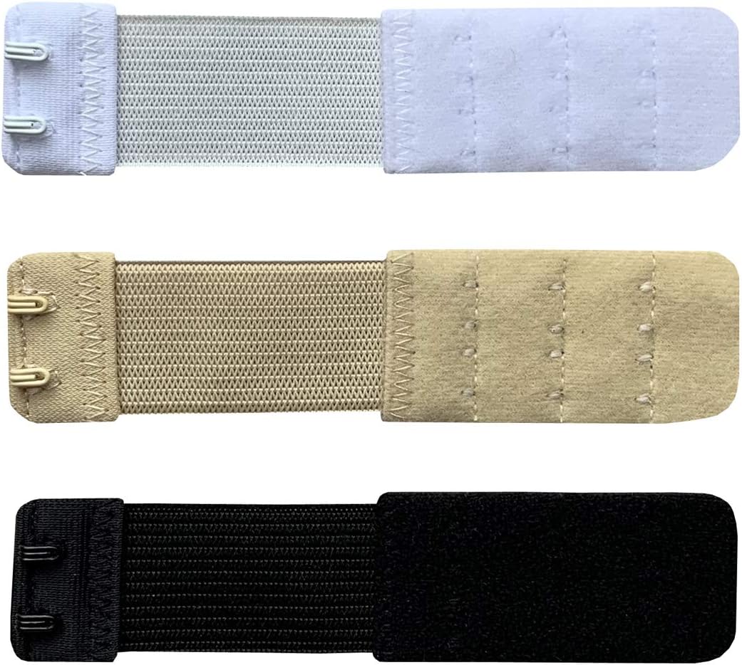 Women Pack of 3 Soft Comfortable 2 Hooks Bra Extender - Image 5