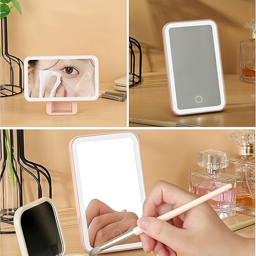 Vista 3 de Espejos de aumento iluminados, espejo de maquillaje iluminado brillante, espejos iluminados, espejo de maquillaje iluminado regulable, espejo