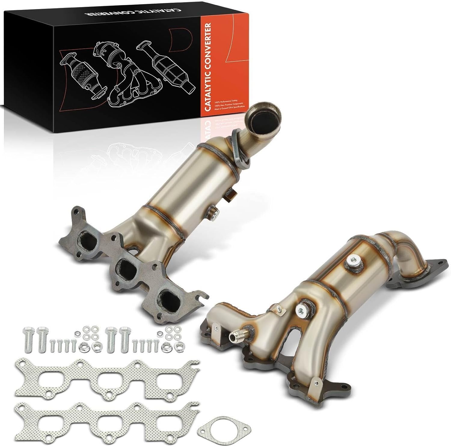 Replacement Parts for 2x Front Side Catalytic Converter for Chrysler Sebring 07-10 Dodge Avenger 08-10 Mod-AP88P-97717