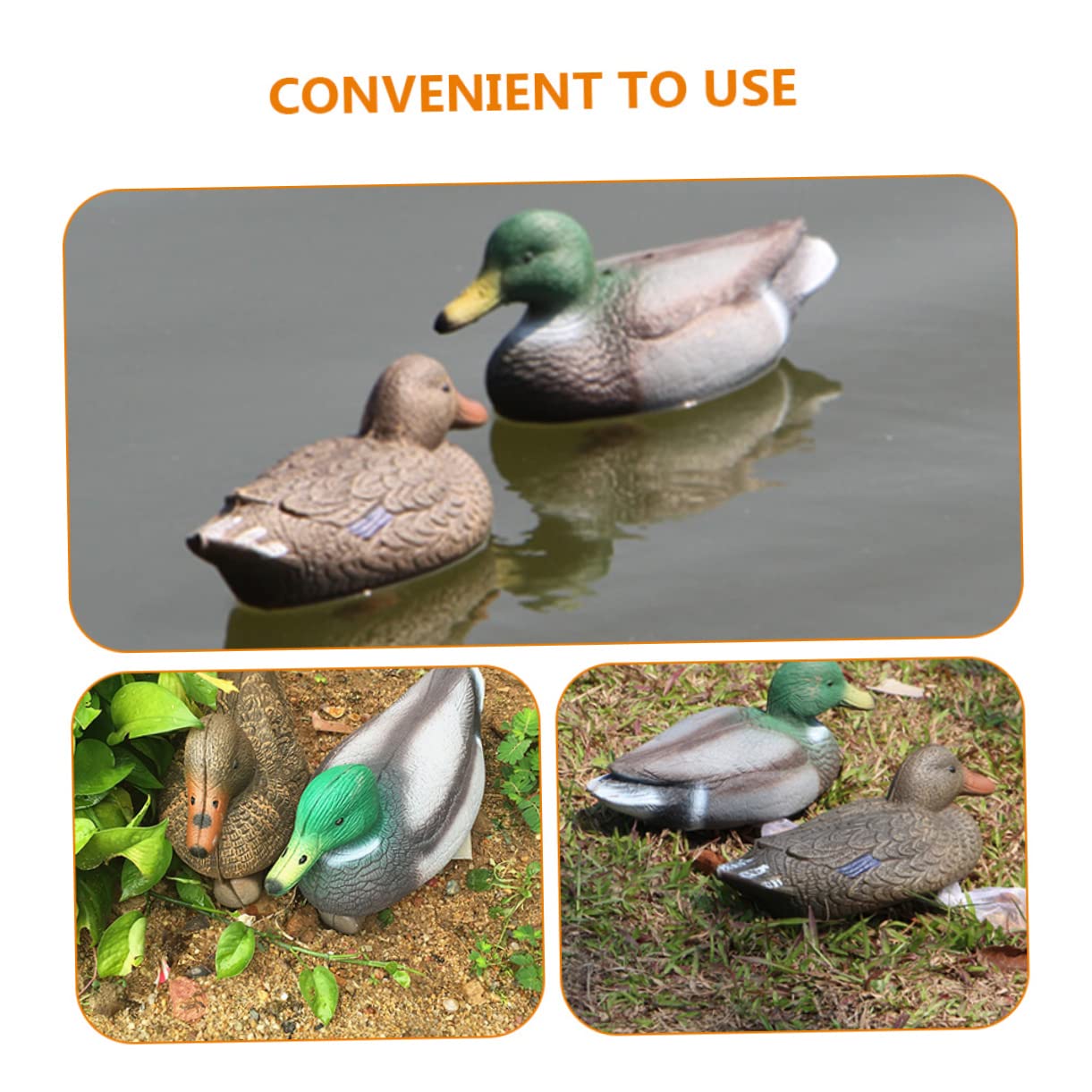 POPETPOP 2 Piezas Modelo De Pato Flotante Señuelos De Pato Exterior Equipo De Caza De Patos Accesorio De Caza Suministros De Caza Estatua De Jardín Suministro Al Aire Libre Cebo De Caza Eva