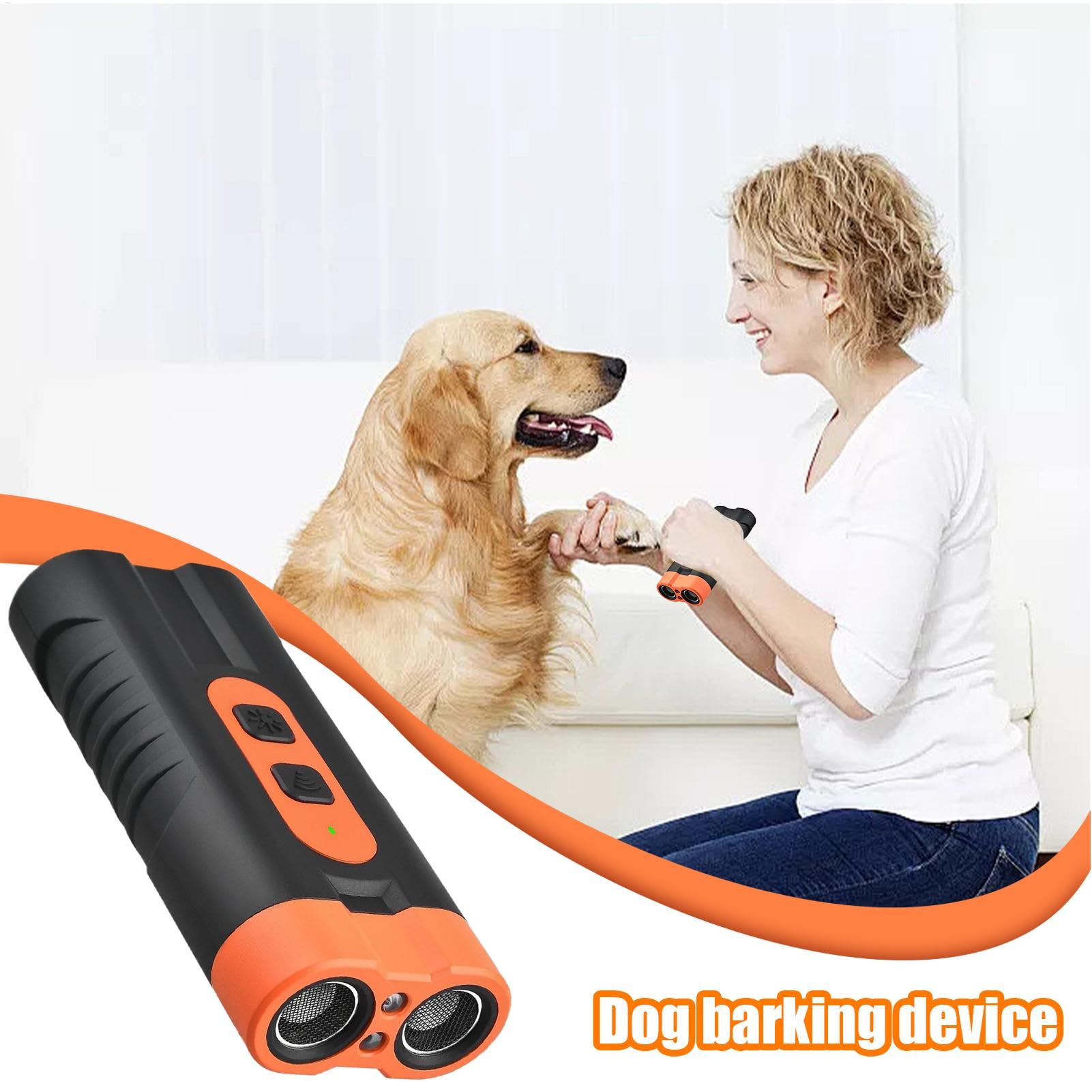 Dispositivo anti-abbaio – Dispositivo anti-abbaio ricaricabile per cani, dispositivo ad ultrasuoni per allontanare l'abbaio del cane, dispositivo efficace per addestrare l'abbaio del cane, dispositivo