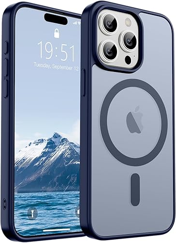 Miniatura 217 de SUPFINE - Funda magnética para iPhone 14 Pro Max (compatible con MagSafe), (protección contra caídas de grado militar de 10 pies), delgada, Negro