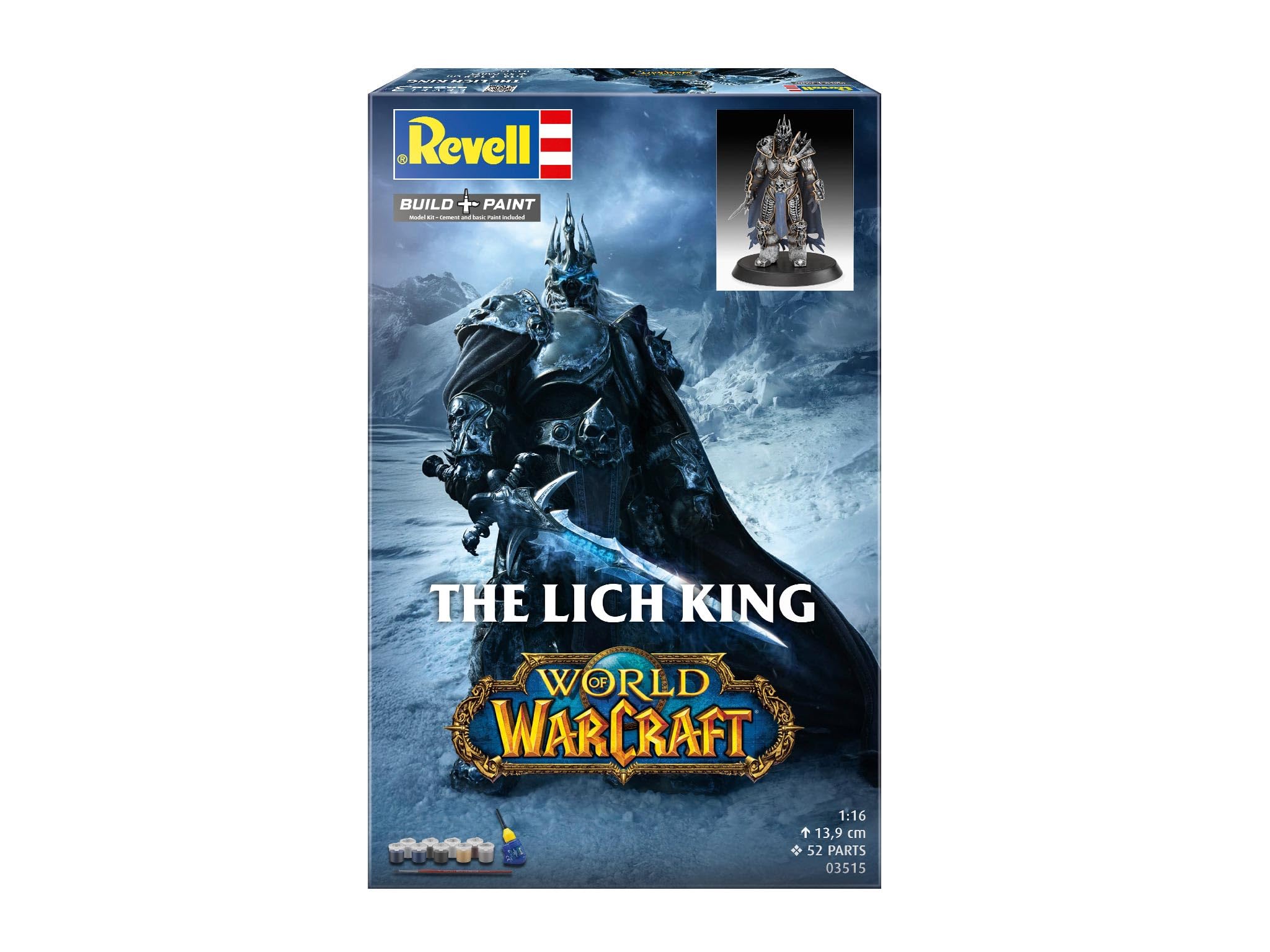 Revell Coffret cadeau 03515 Le Roi Lich : World of Warcraft Échelle 1:16 Kit Maquette Plastique Non Construite avec Accessoires