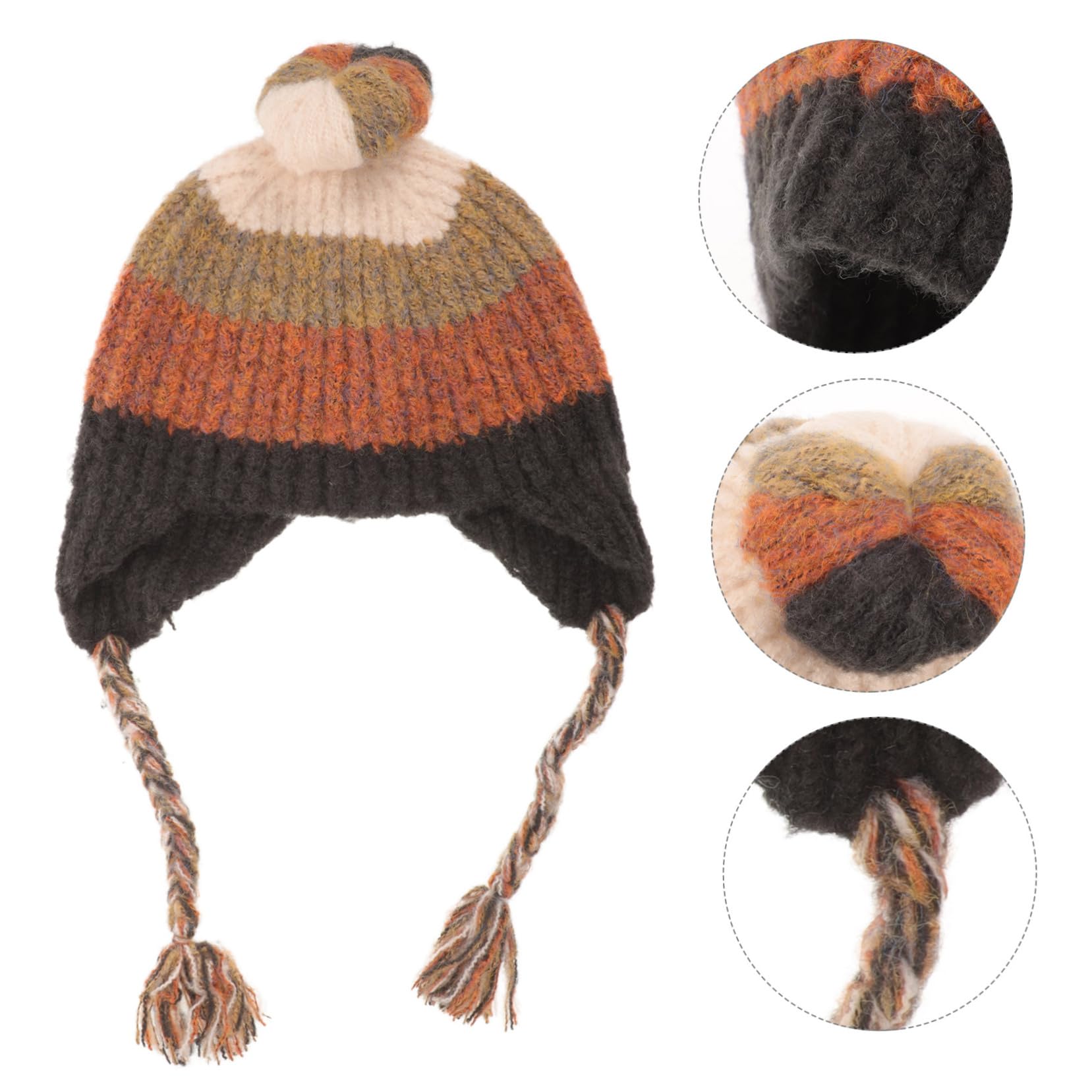 BESPORTBLE gorro tejido con orejeras gorro termico Gorro de mujer Gorro cálido Gorro para el frío sombrero de ganchillo tapa sombrero de punto de mujer gorro de punto caliente hilo