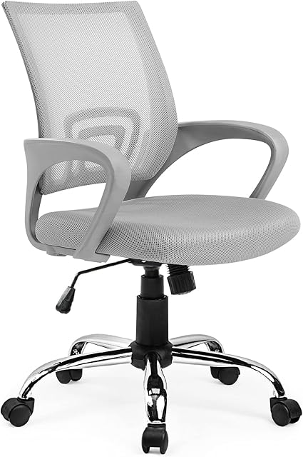 COMHOMA Office Desk Chair Ergonomic Computer Chairs with Armrest High Back Support Rocking Chair For Home Office Height Adjustable Executive Chair Mesh Grey