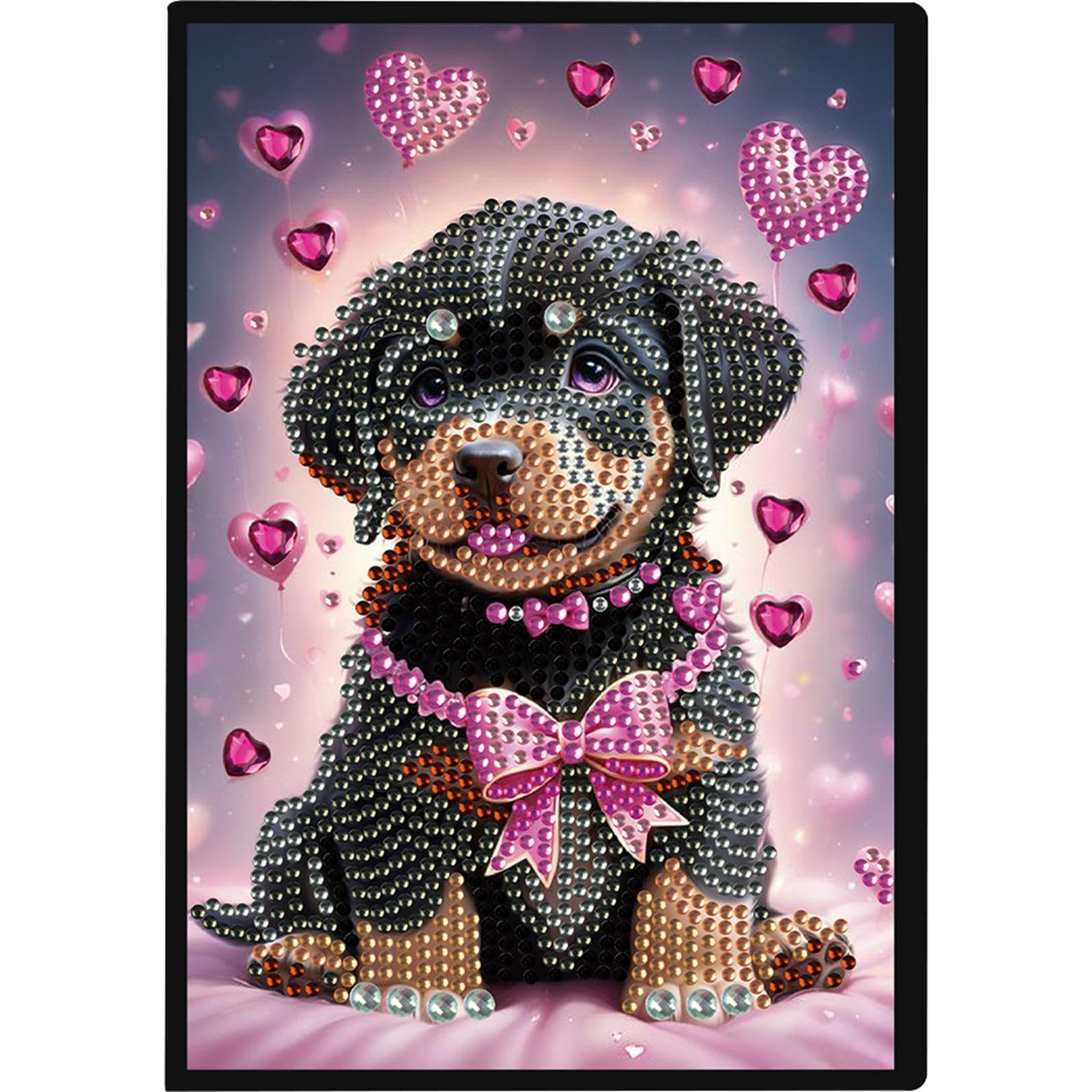 Animal Special Shaped 50 Pages 5D DIY Diamond Art Painting Notebook Kit No Lines Diamond Painting Diary Book Rhinestone Art Hand Craft Kit for Birthdays Or