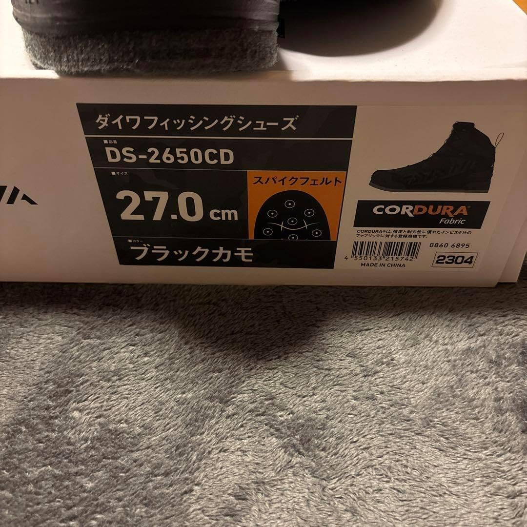 新発売ダイワフィッシングシューズ DS-2650CD 27.0cm ブラックカモ モンクストラップ