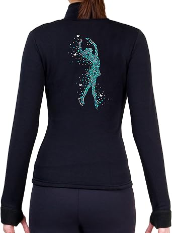 NY2 SPORTSWEAR Figure Skating Polartec Polar Fleece Jacket with Spangles JS102 - Child Sizes - Child Large