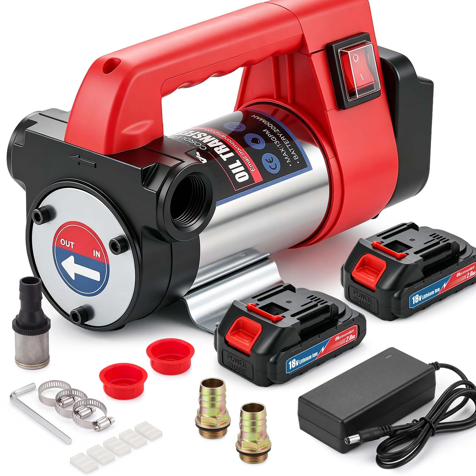 Mxmoonant Pompe de transfert diesel électrique sans fil LT-05