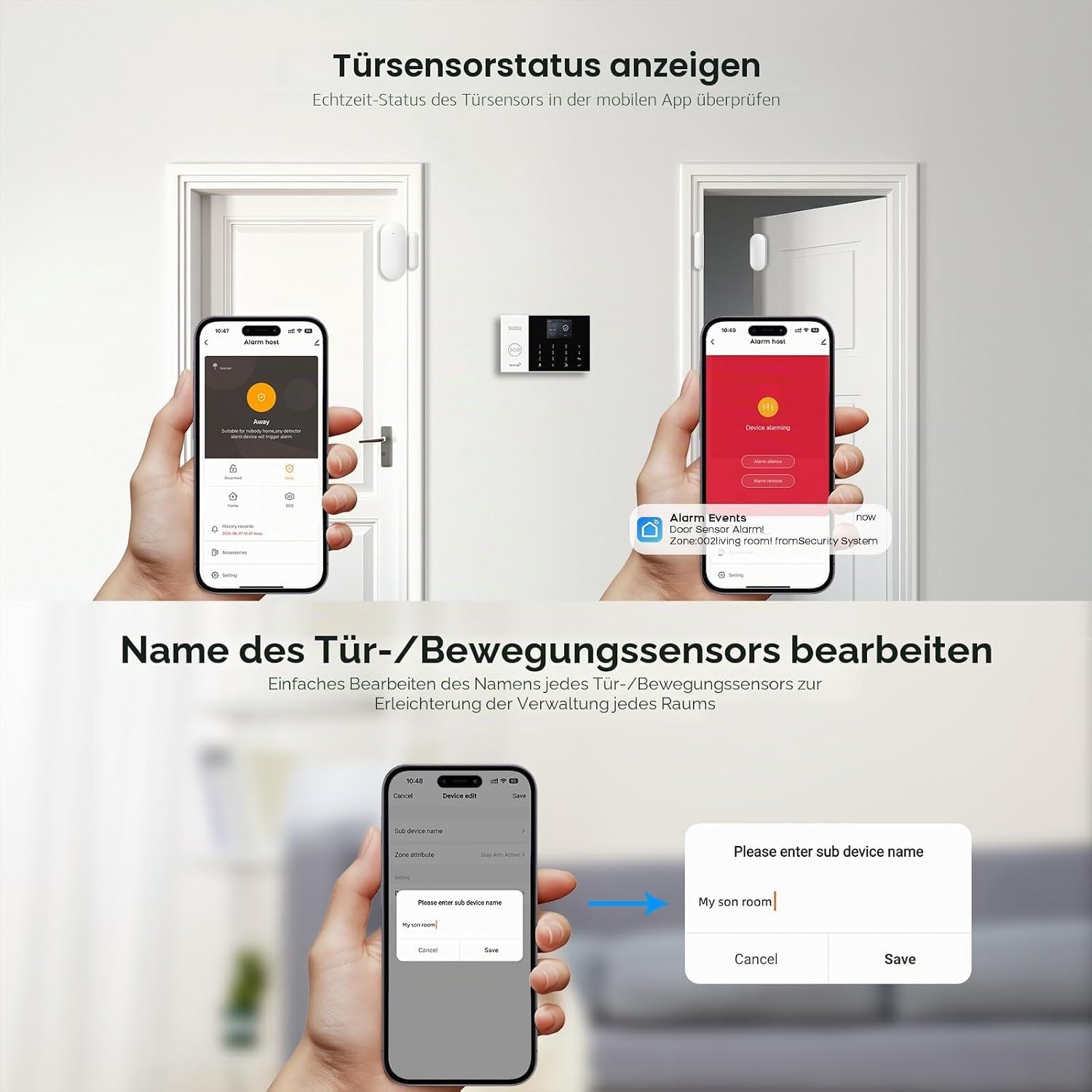 PGST 22 Piezas Sistema de Alarma WiFi/4G con Camara,Compatible con Alexa | Kit de Seguridad para el Hogar con Smart Life App,Detector de Movimiento,Sensores de puerta,Compatible con Google Home