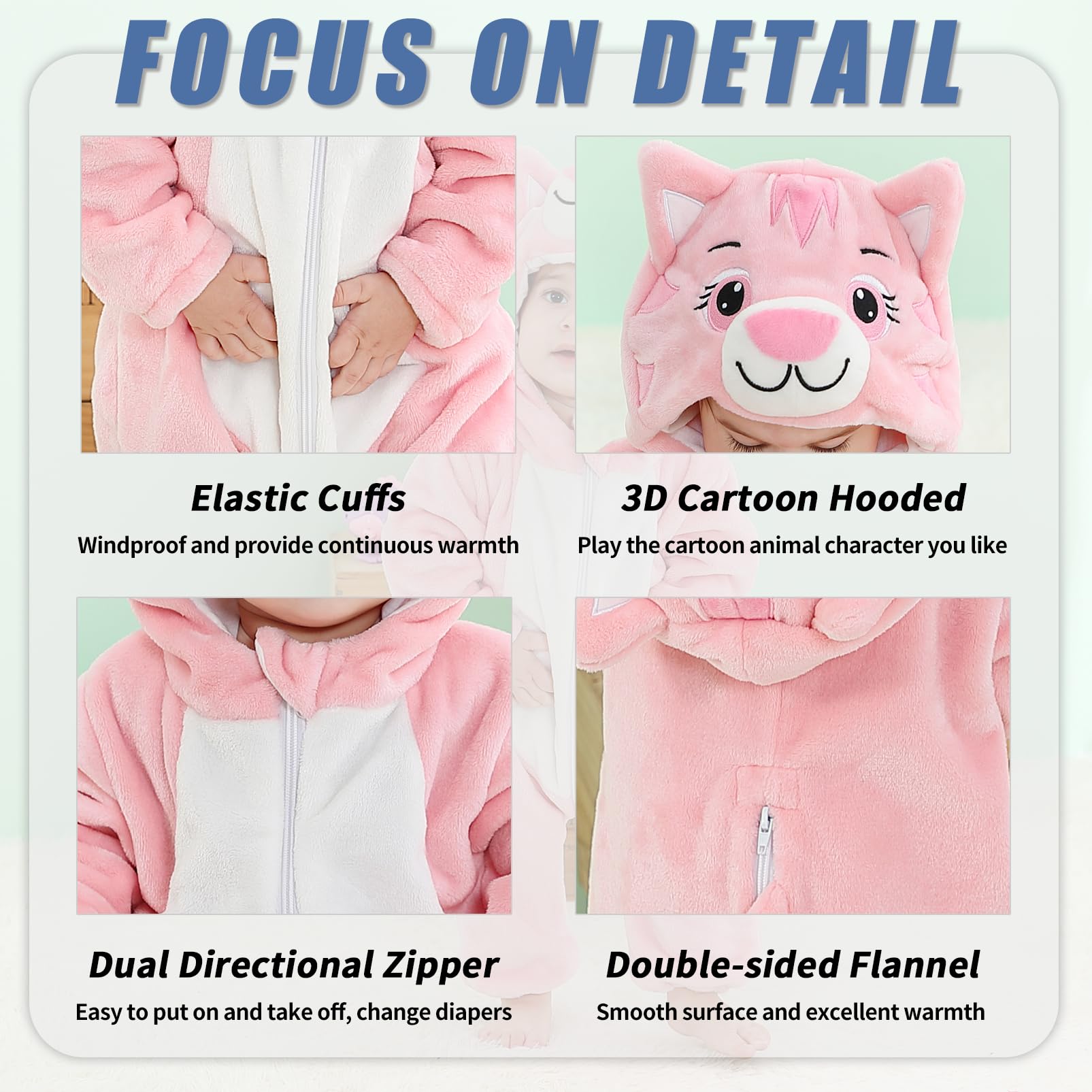 Pagliaccetto Neonato Invernale Costume Neonato, Flanella Unicorno Dinosauro Costume Neonata Sacco Nanna con Cappuccio Animale Tuta Neve Tutone Pile Bambino 0-36 Mesi