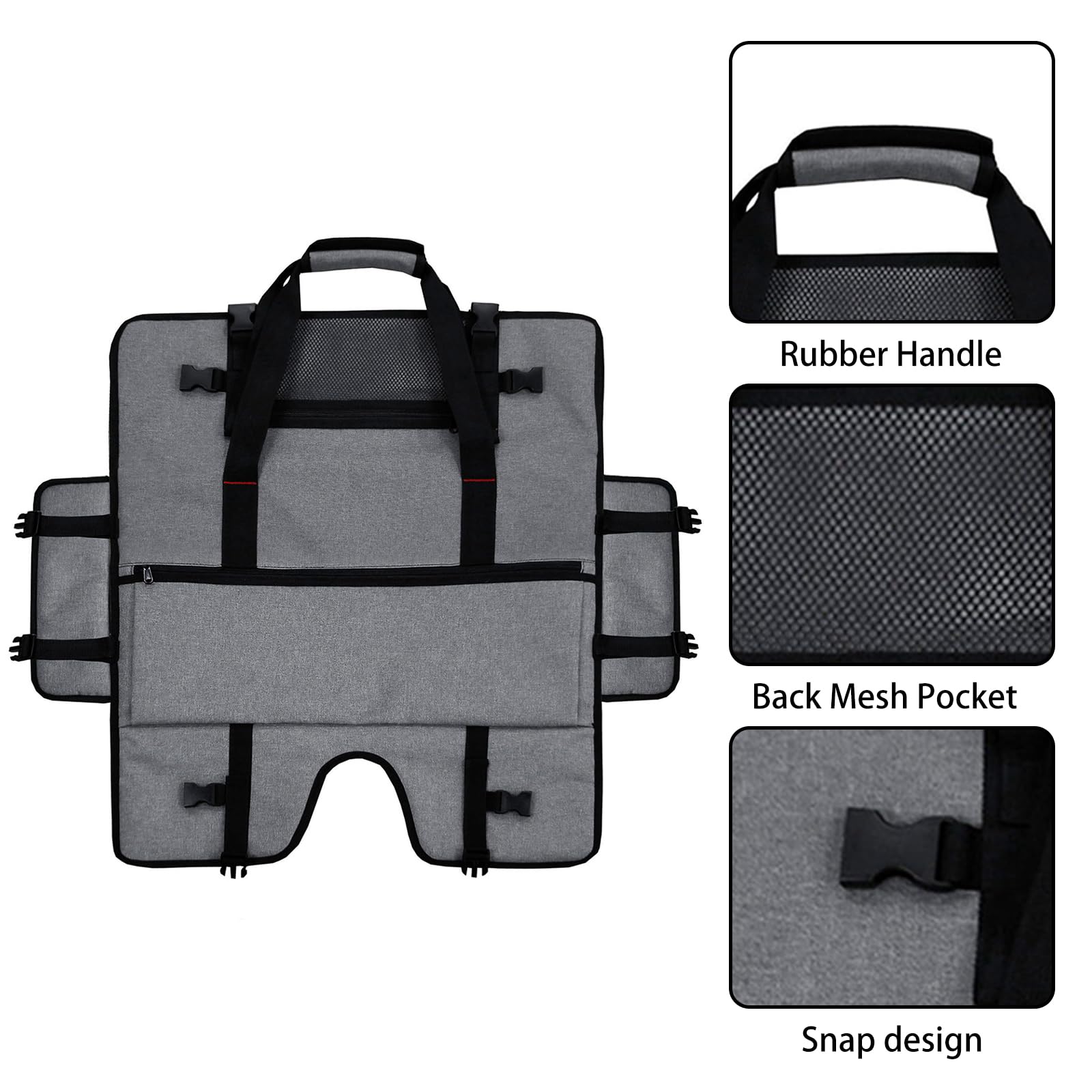 SH-RuiDu 24in Computer Monitor Tragetasche, weiche Auskleidung Nylon Portable Travel Case Monitor Staubschutzhülle Schutz mit Handle Strap für 24 Zoll LCD-Bildschirm, Monitor und Zubehör (Dunkelgrau
