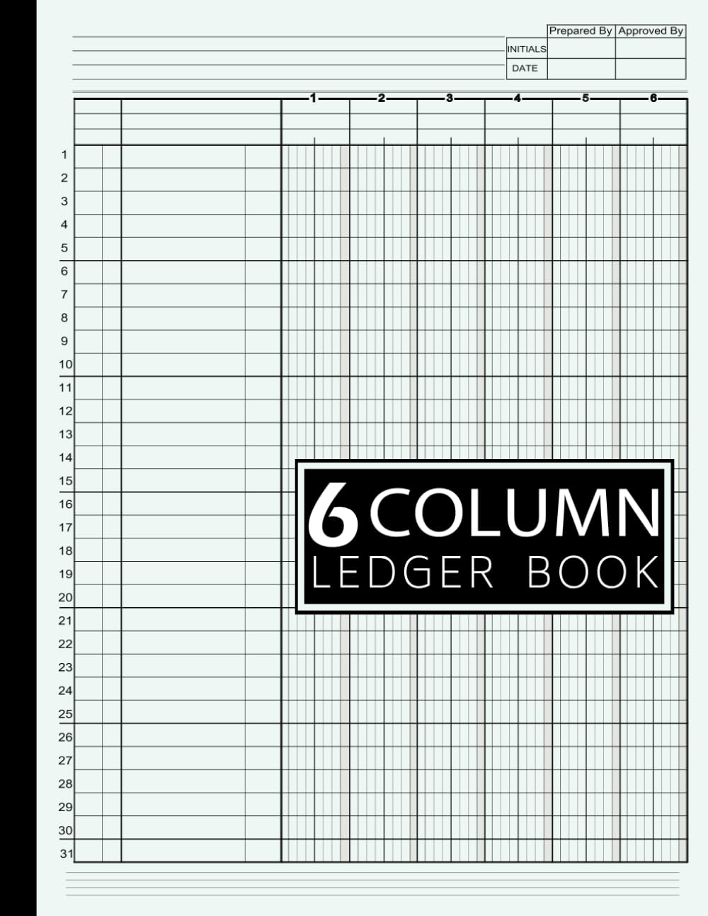 Amazon com: 6 Column Ledger Book: Simple Six Column for Bookkeeping and
