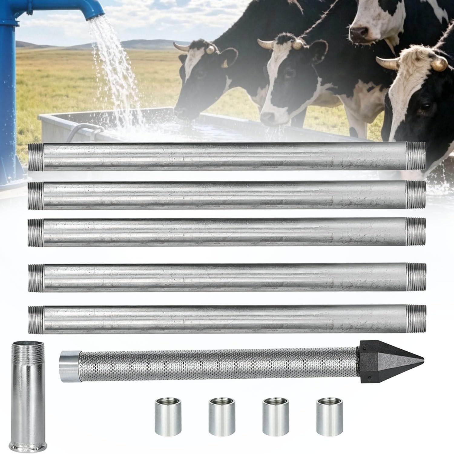 Kit Pozo Todo Clima, Filtro Arena para riego subterráneo BasicKit | Kit pozo robusto filtro 60 mallas, tuberías 1-1/4" para todos los suelos blandos de jardín