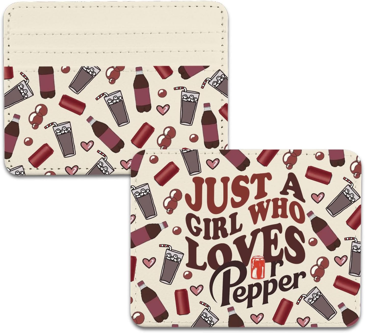 TSOTMO Drinks Merch Card Holder for Drinker Drinks Lover Pocket Wallet Skinny Juice Diet Drink Soda Lovers Gift (PPE Wallet)