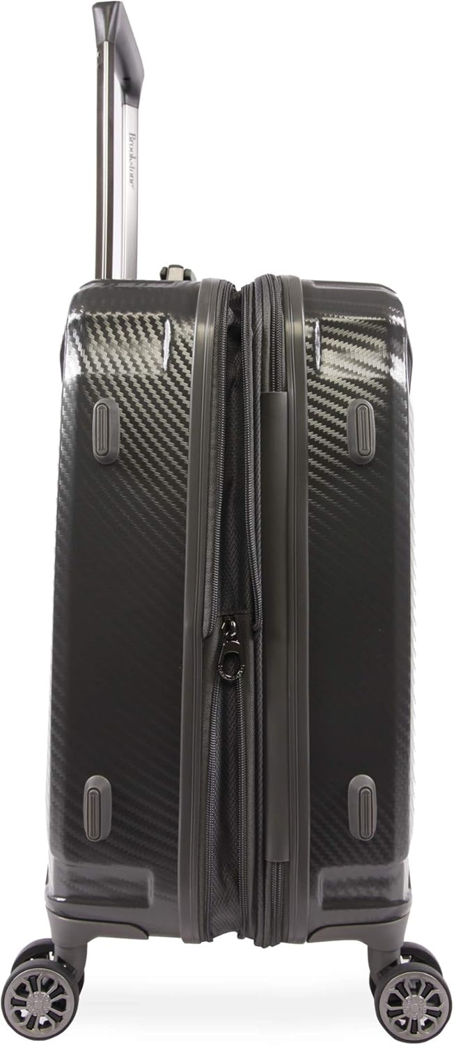 review Brookstone Luggage Keane Spinner Suitcase, Charcoal, Carry-On