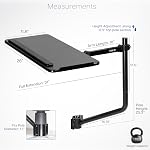 VIVO Office Chair Mounted 26 x 12 Inch Keyboard and Mouse Tray, Ergonomic Tilt, Full Motion 360 Degree Rotation, Fits up to 2" Gas Cylinder, Black, MOUNT-KB08C