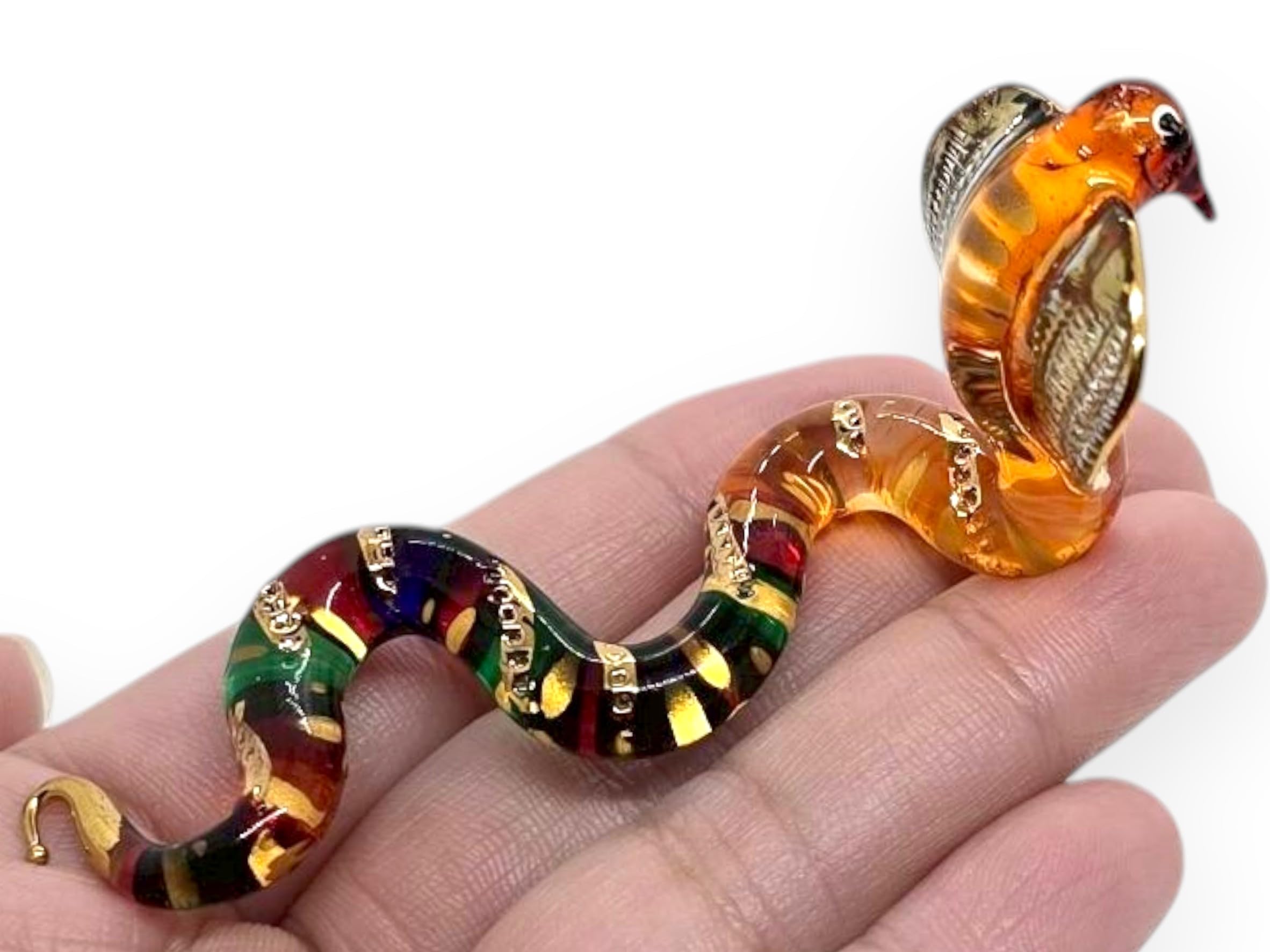 Serpent en verre soufflé original : un cadeau unique en cristal épuré