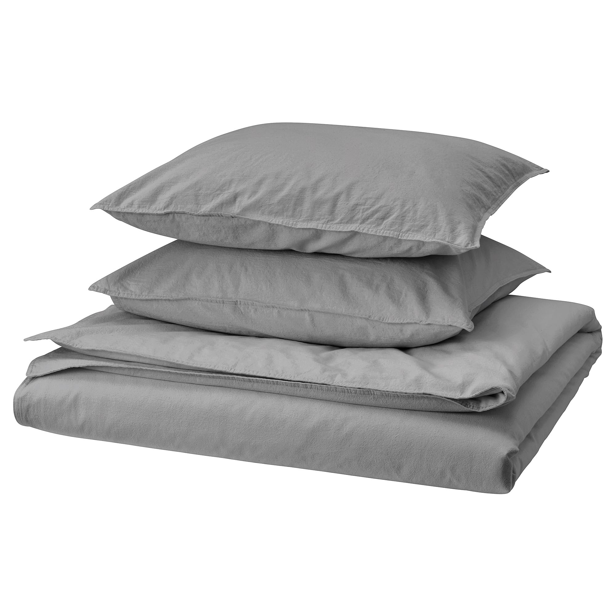 Housse de couette gris 240x220 ProTuning ÄNGSLILJA avec 2 taies d'oreiller