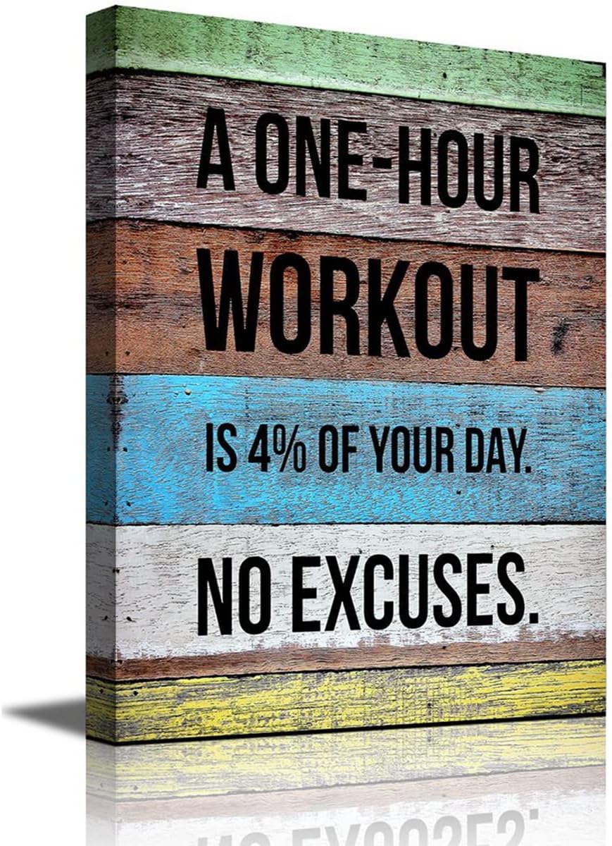 Fitness Motivational Quotes Training Gym Bedroom Wall Art Workout Poster