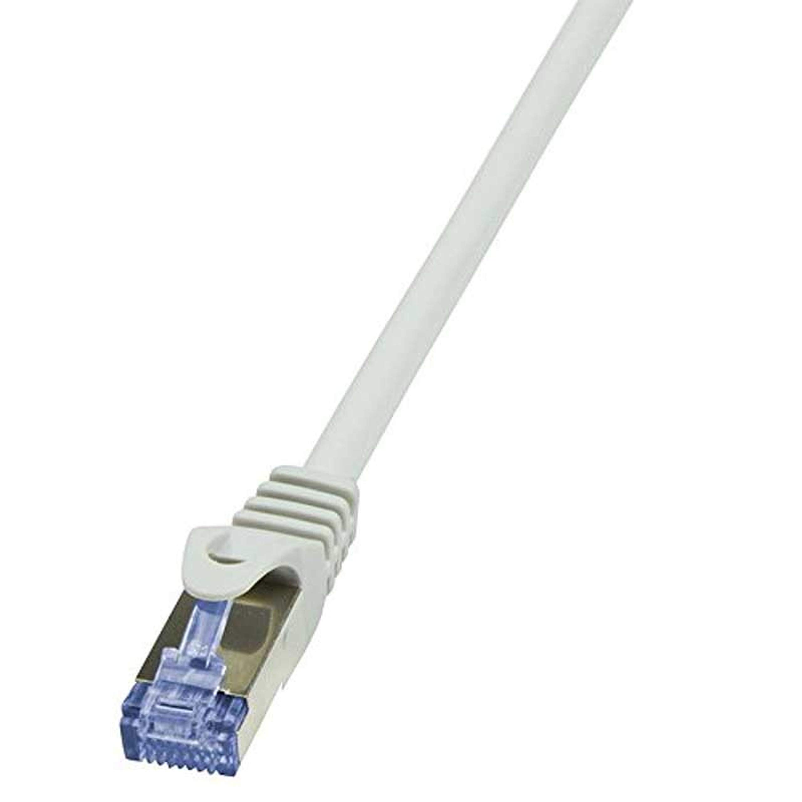 LogiLink CQ3082S Cat 6 Ethernet Cable Cat.6A 10G S/FTP PIMF PrimeLine Patch Cable, 7.50 Meter Length, Grey