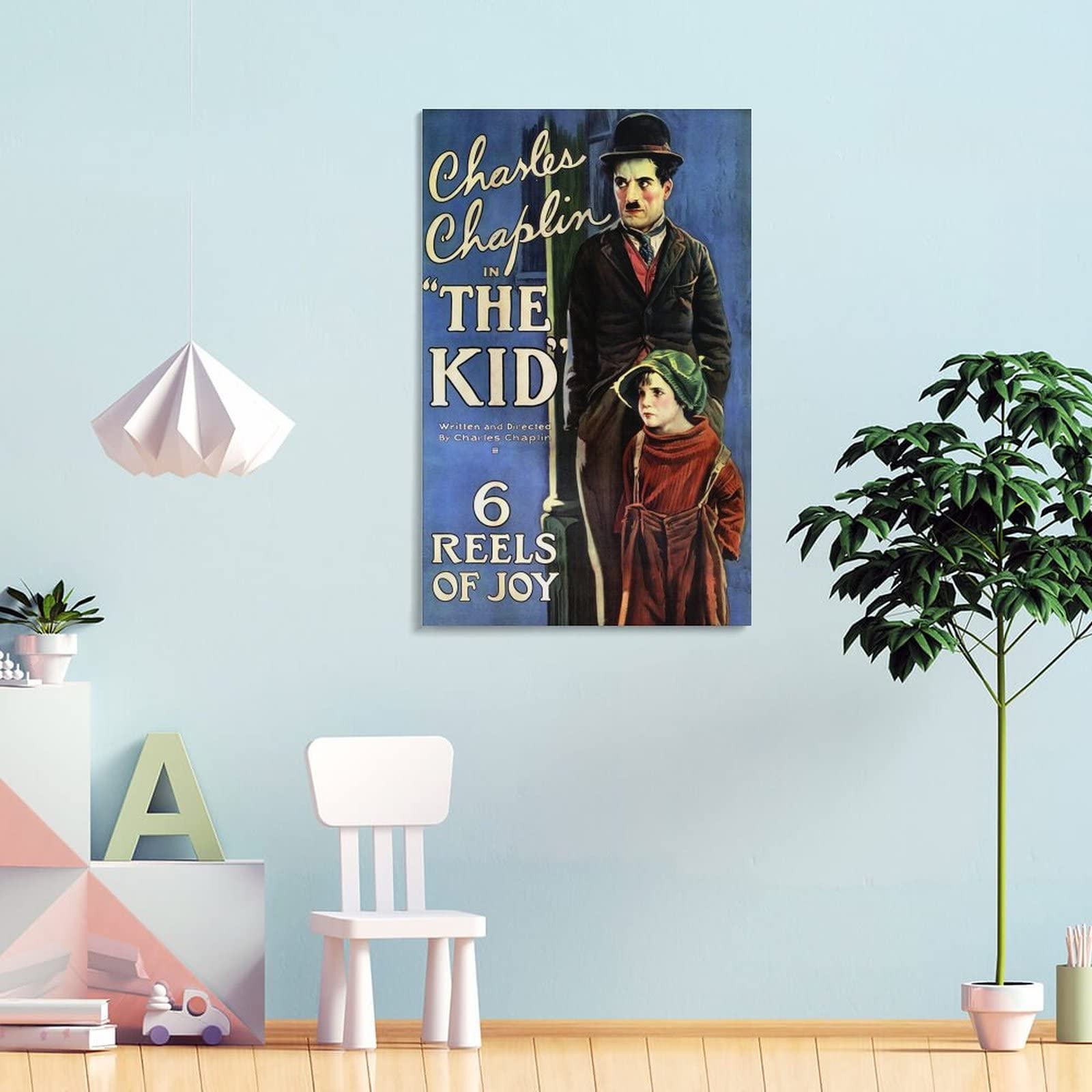 The Kid - Poster con stampa artistica da parete, stile classico vintage e commedia, poster moderni per camera da letto, 60 x 90 cm