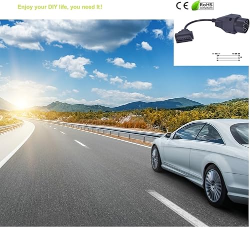 Miniatura 6 de 20 pin a 16 pin obd2 adaptador e36 e38 e39 al conector obd2 adaptador
