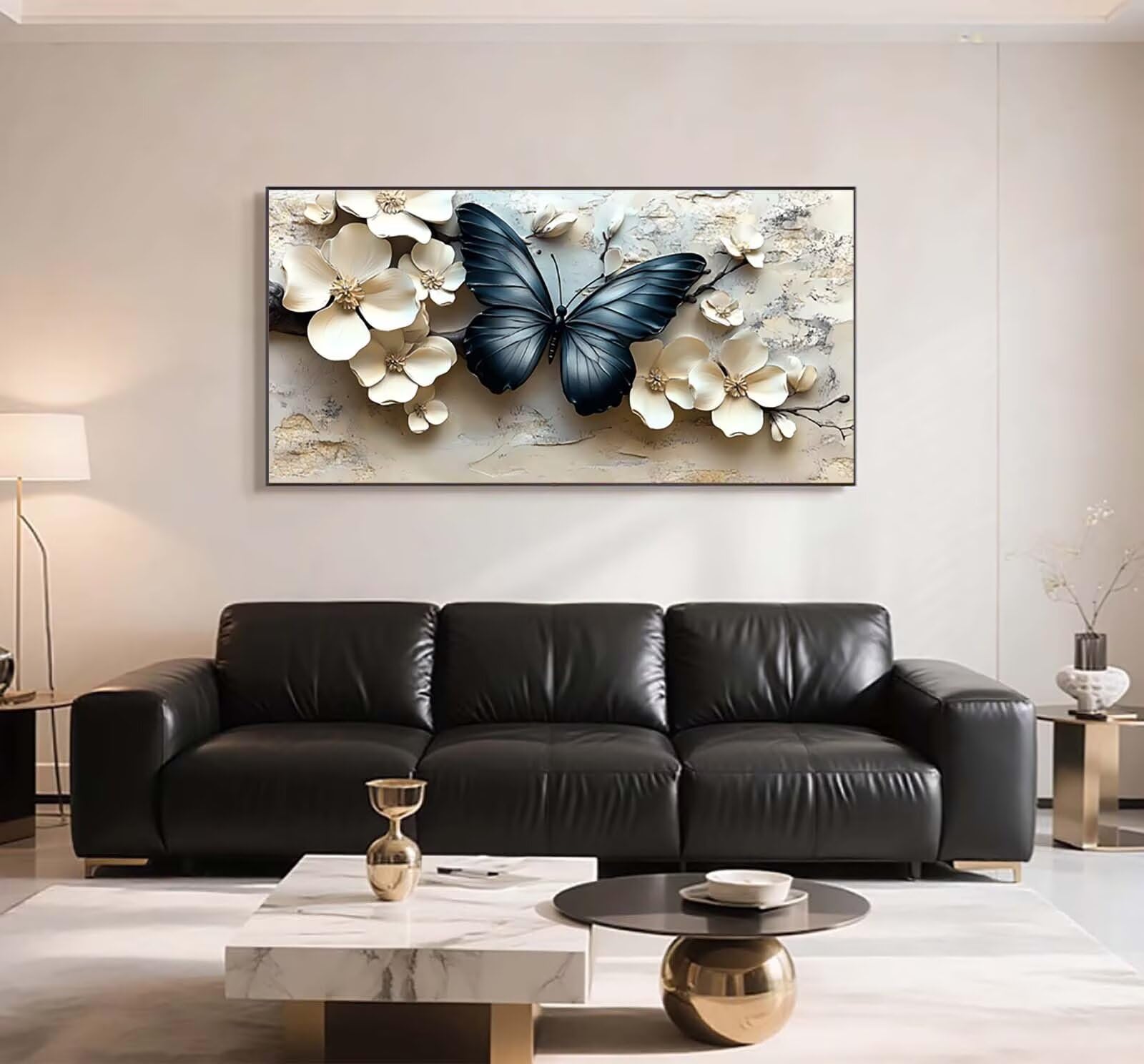 Kwiat diamentowy, duży DIY diamentowy obraz dla dorosłych 60x120cm n5w-240 | Motyl cyrkonie ścieg krzyżykowy DIY zestaw dla dorosłych, diamentowe malowanie do salonu dekoracja ścienna