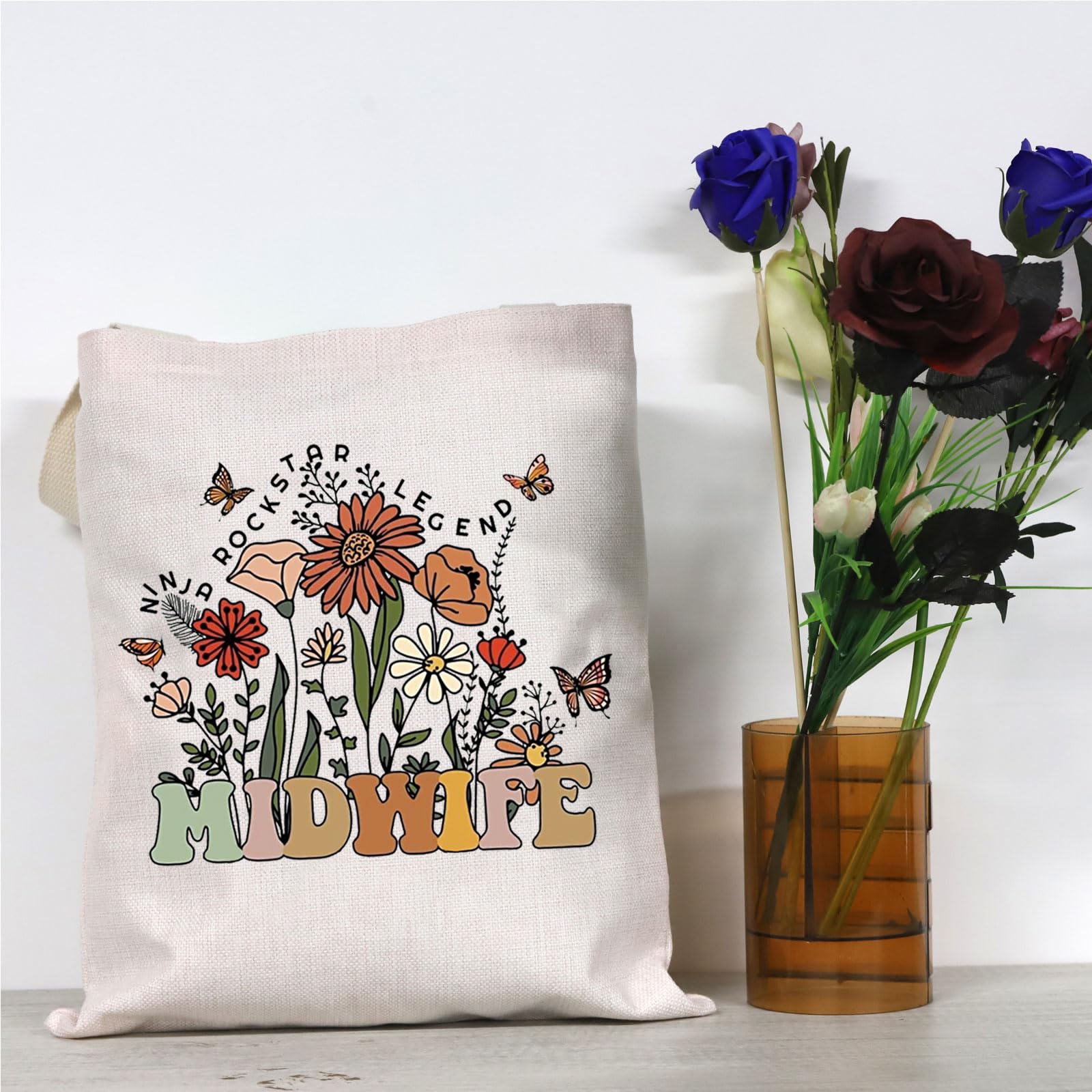 GJTIM Midwife Gift Doula OB Nurse Obstetrician Gift OBGYN Midwife Appreciation Gift Midwife Tote Bag