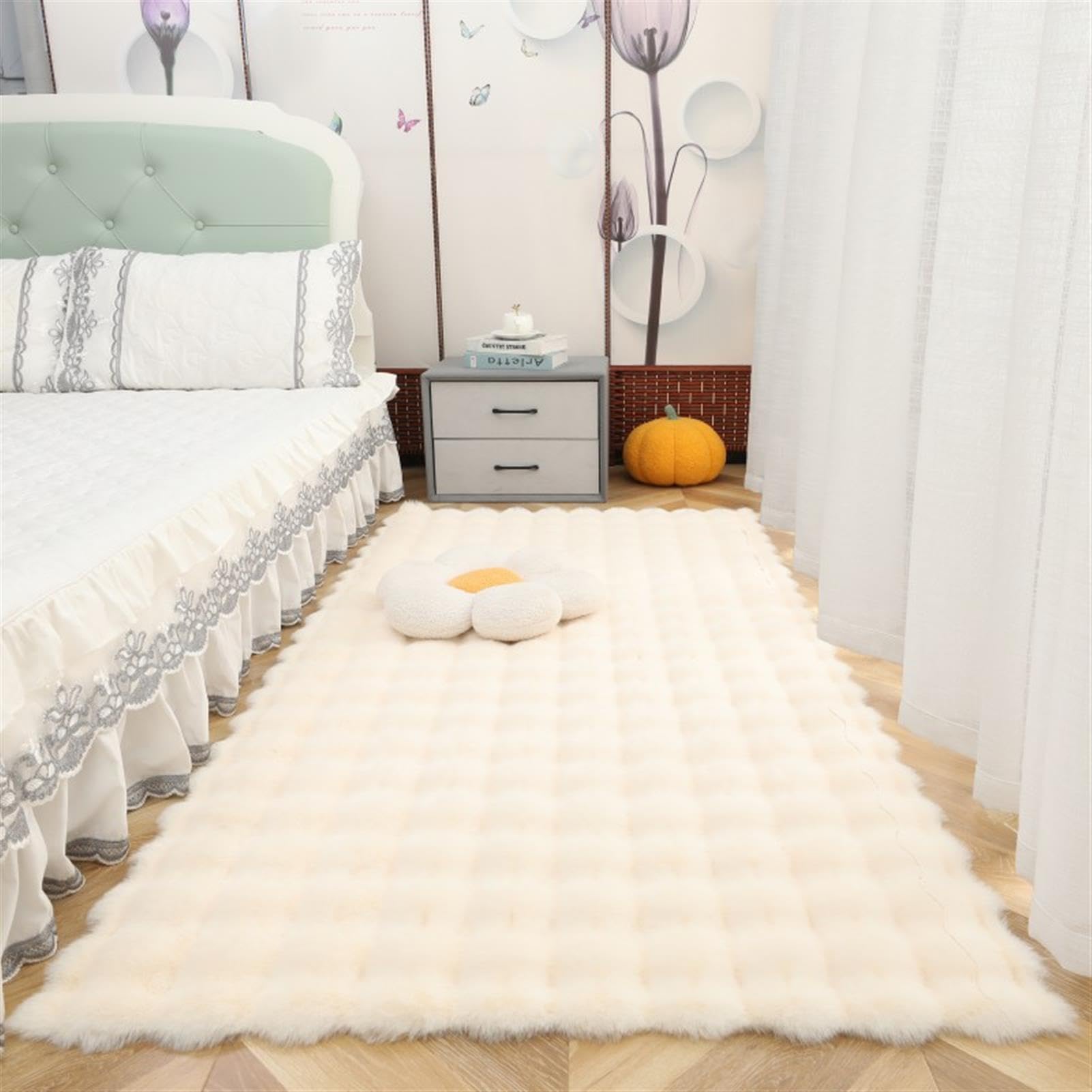 Tapis antidérapant doux 200x250 cm pour éviter les sols froids et glissants