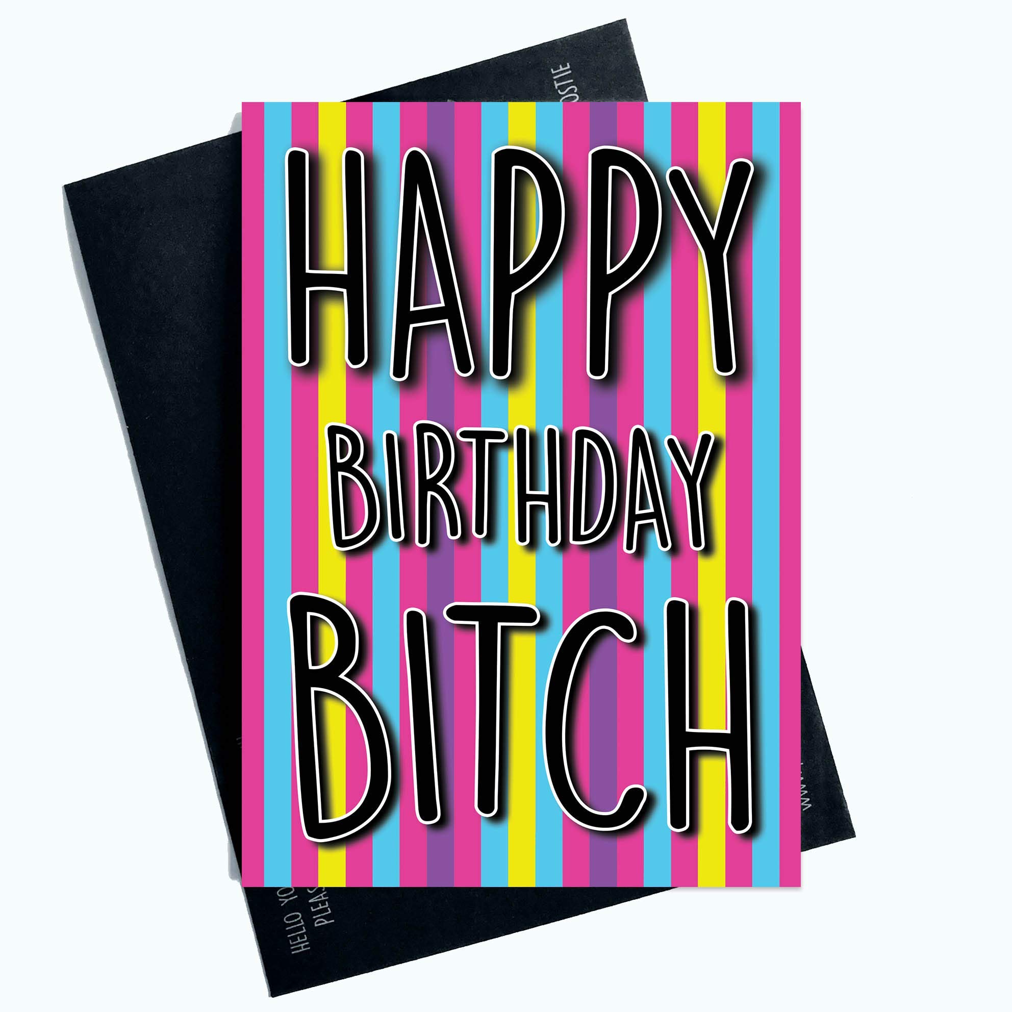 Funny Rude Cards Happy Birthday Bitch Girlfriend 21st 30th 40th Joke Card PC1015